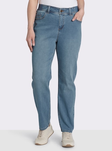 sheego Jeans mit schmalem Bein und Komfortbund - blue-bleached