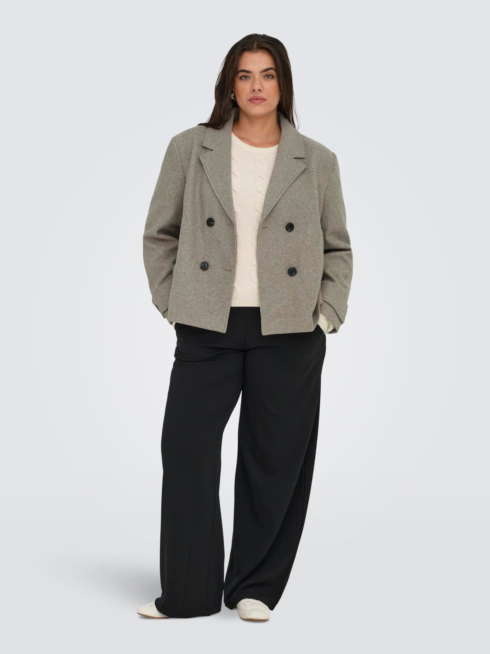 ONLY CARMAKOMA Kurzjacke - mocha meringue detail:melange