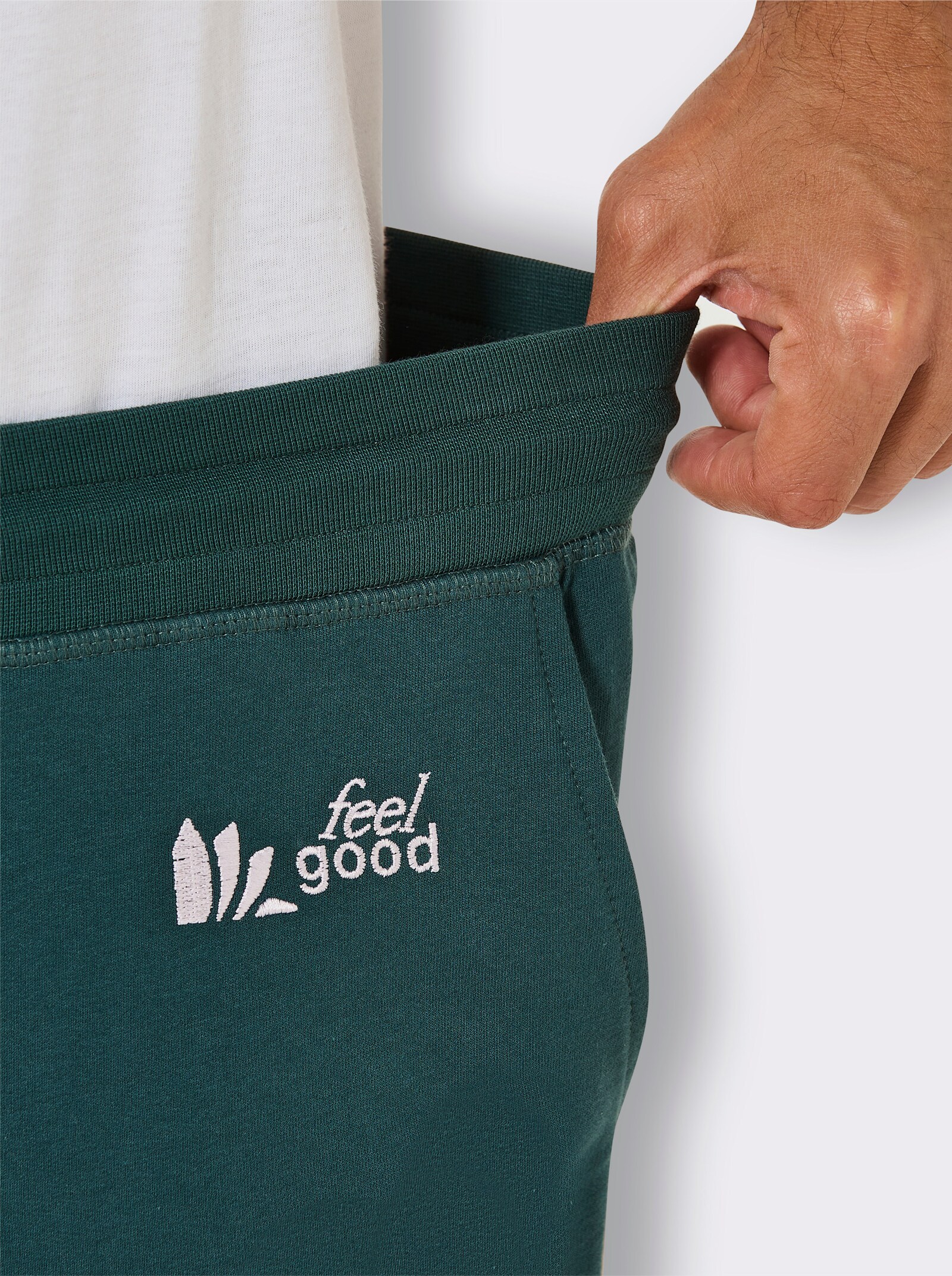 feel good Hose - petrol-weiß