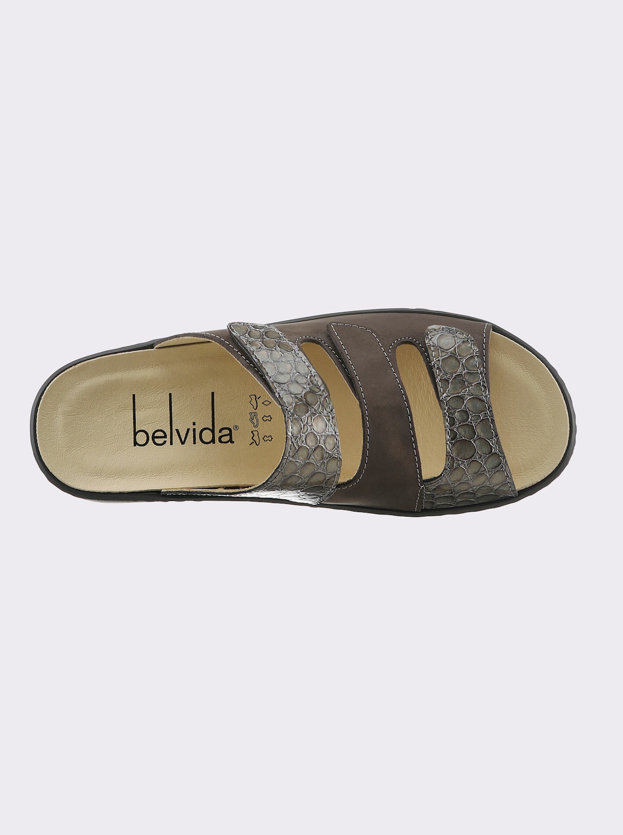 Belvida slippers - leem/grafiet