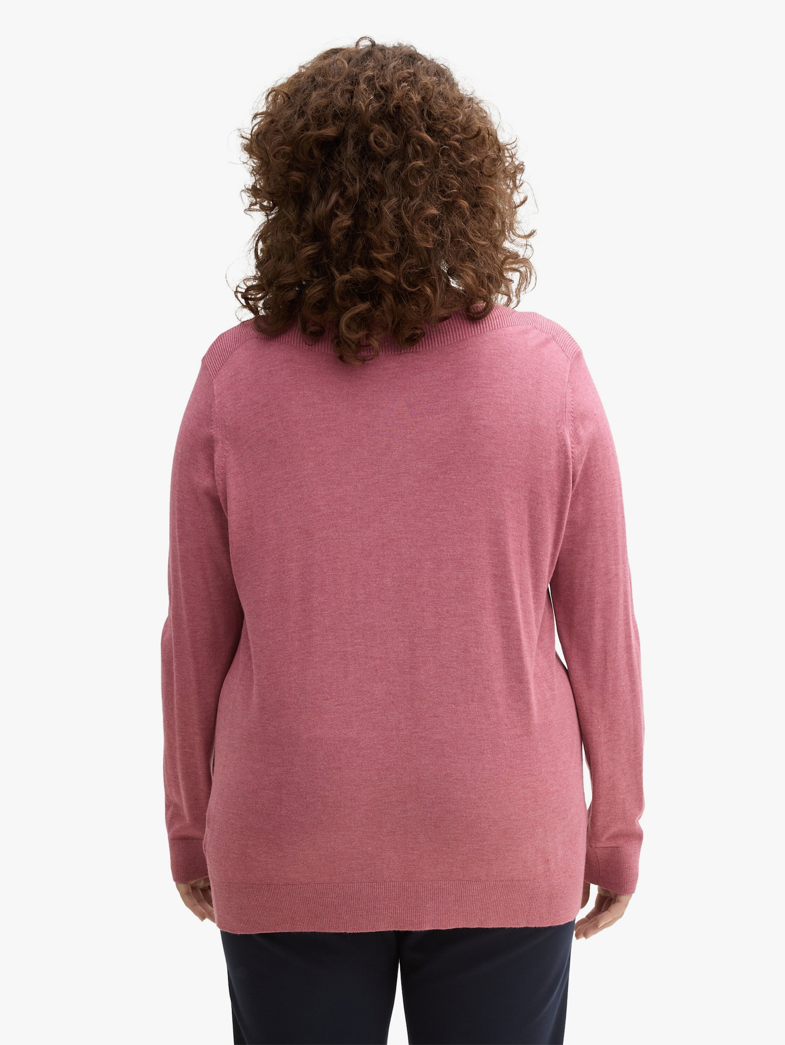 Strickpullover - wine rose melange inject