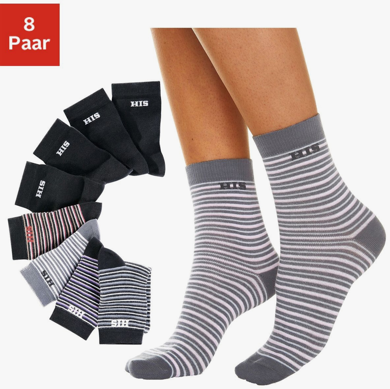 H.I.S Socken - schwarz-bunt