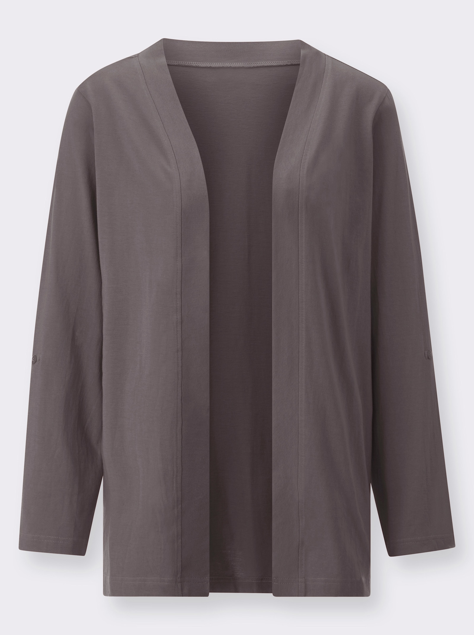 Shirtjacke aus reiner Baumwolle - anthrazit