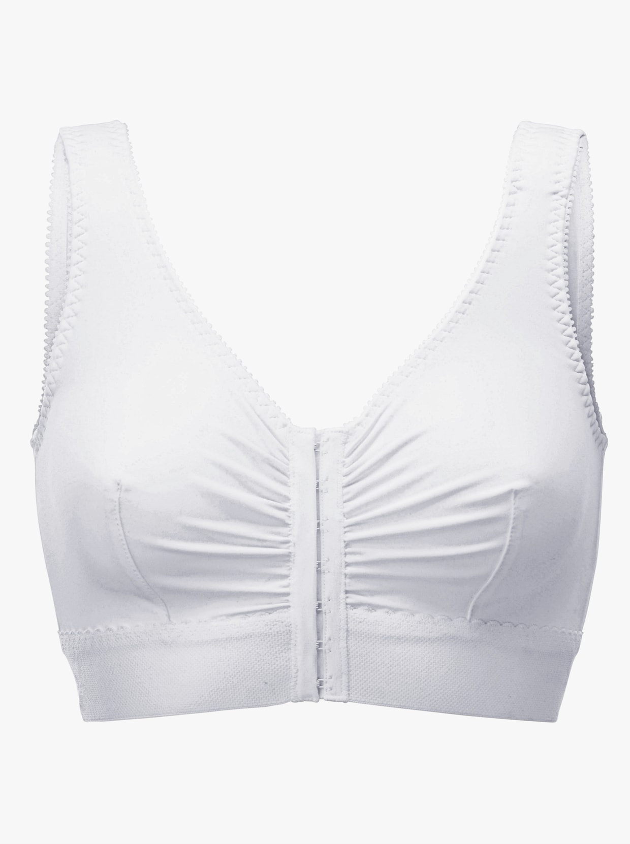 Soutien-gorge sans armatures à fermeture devant - blanc