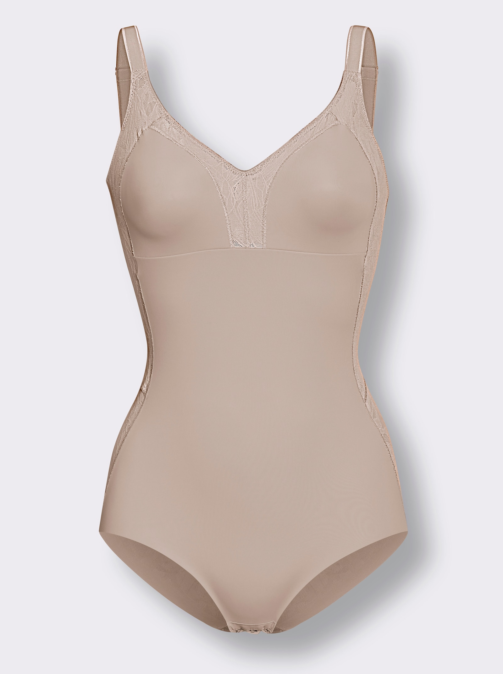 Naturana Minimizer-Body ohne Bügel mit Spitzeneinsatz - elfenbein