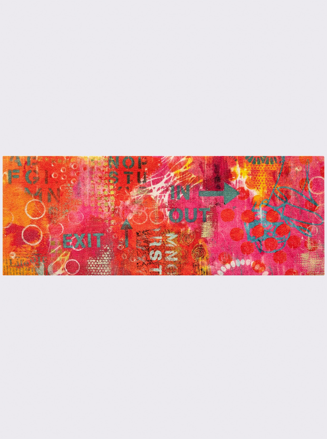 wash+dry by Kleen-Tex Paillasson - fuchsia à motifs