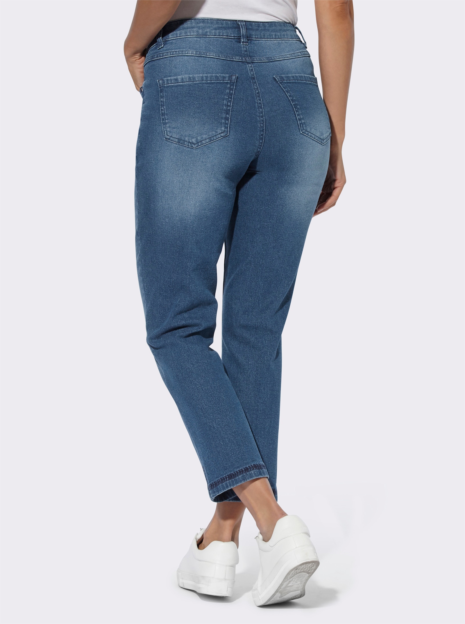 7/8-jeans in used-look - blue-stonewashed