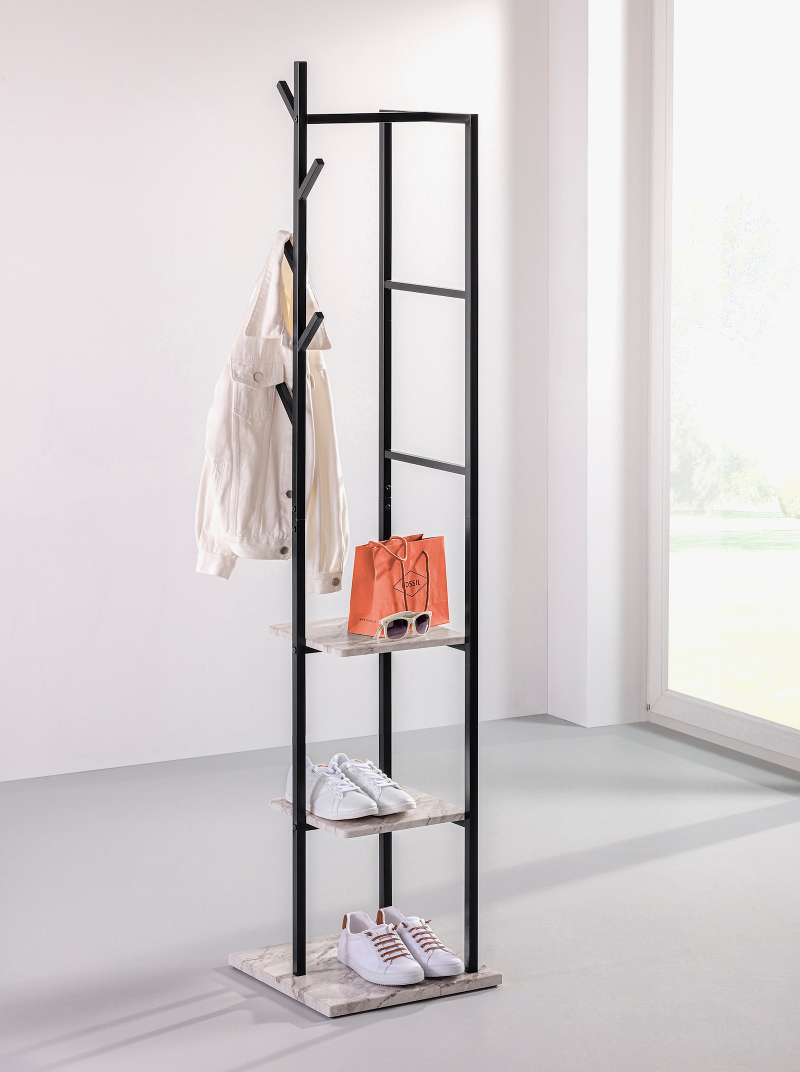 heine home Garderobenständer - schwarz-grau