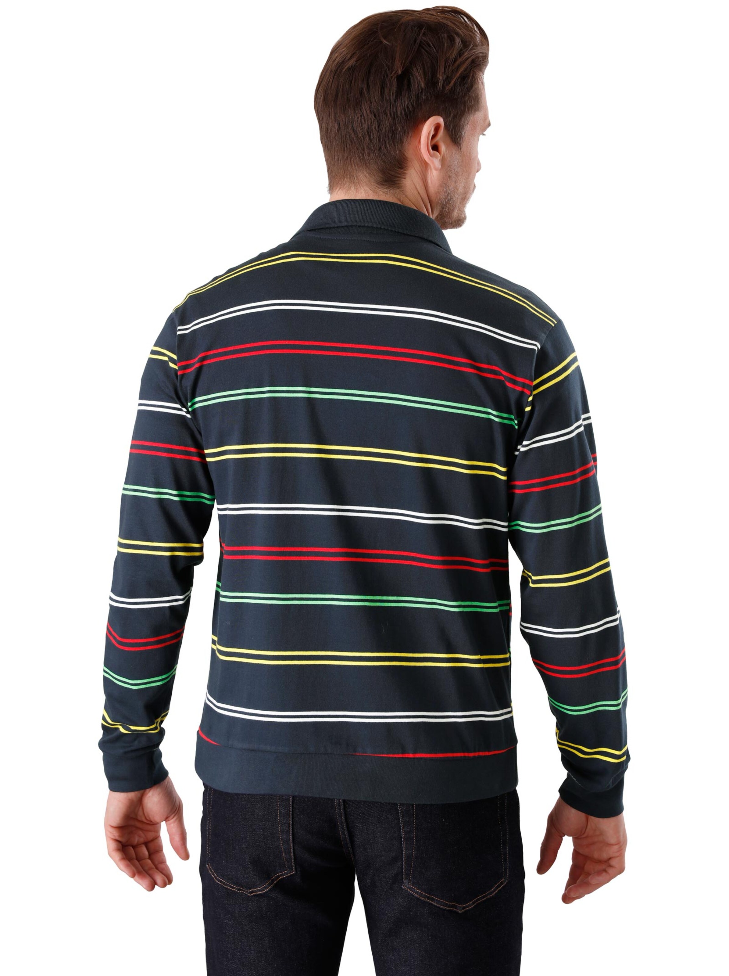 Poloshirt - blau-geringelt