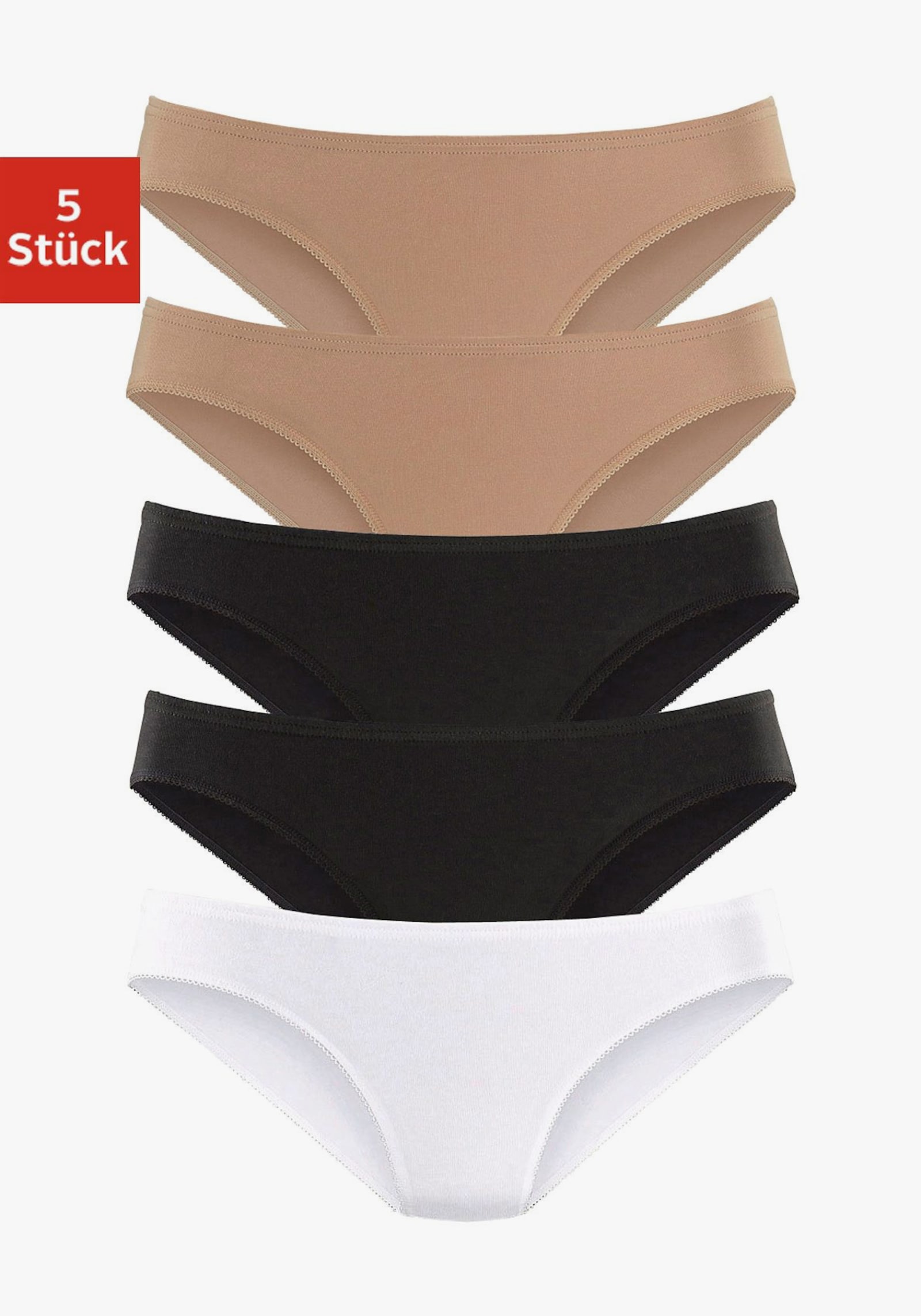 petite fleur Bikinislip - beige, schwarz, weiß