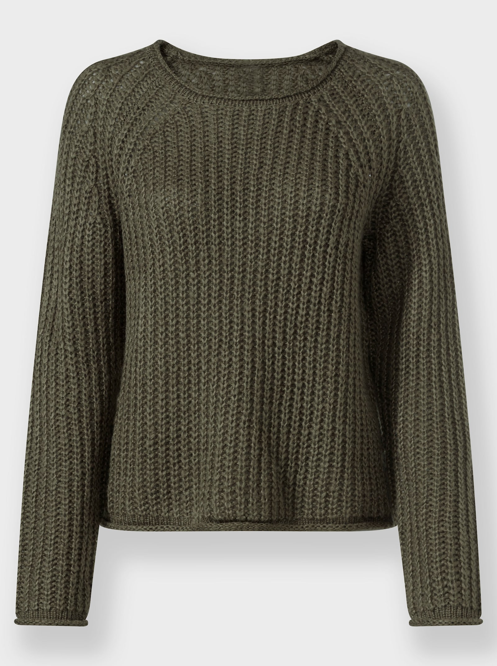 heine Tricotpullover met raglanmouwen - kaki