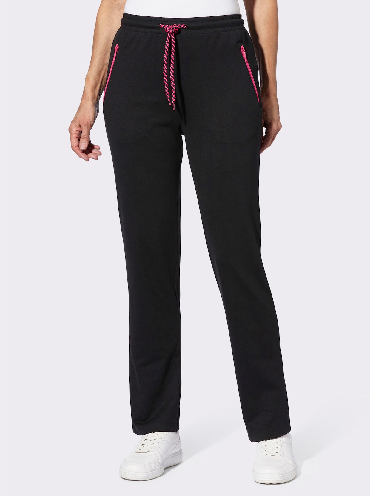 Vrijetijdsbroek - zwart/pink