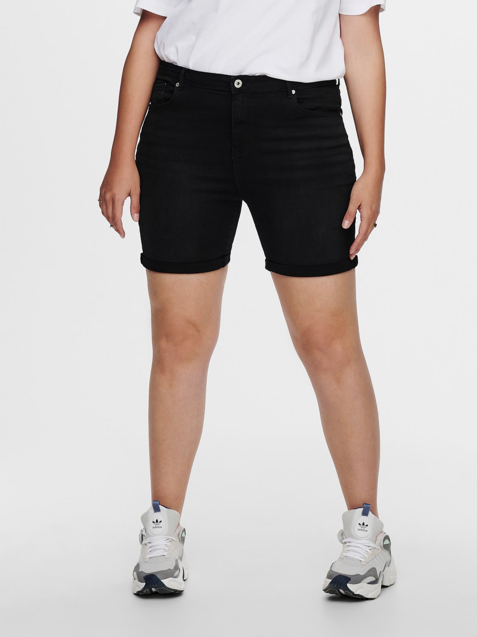 Jeansshorts - black