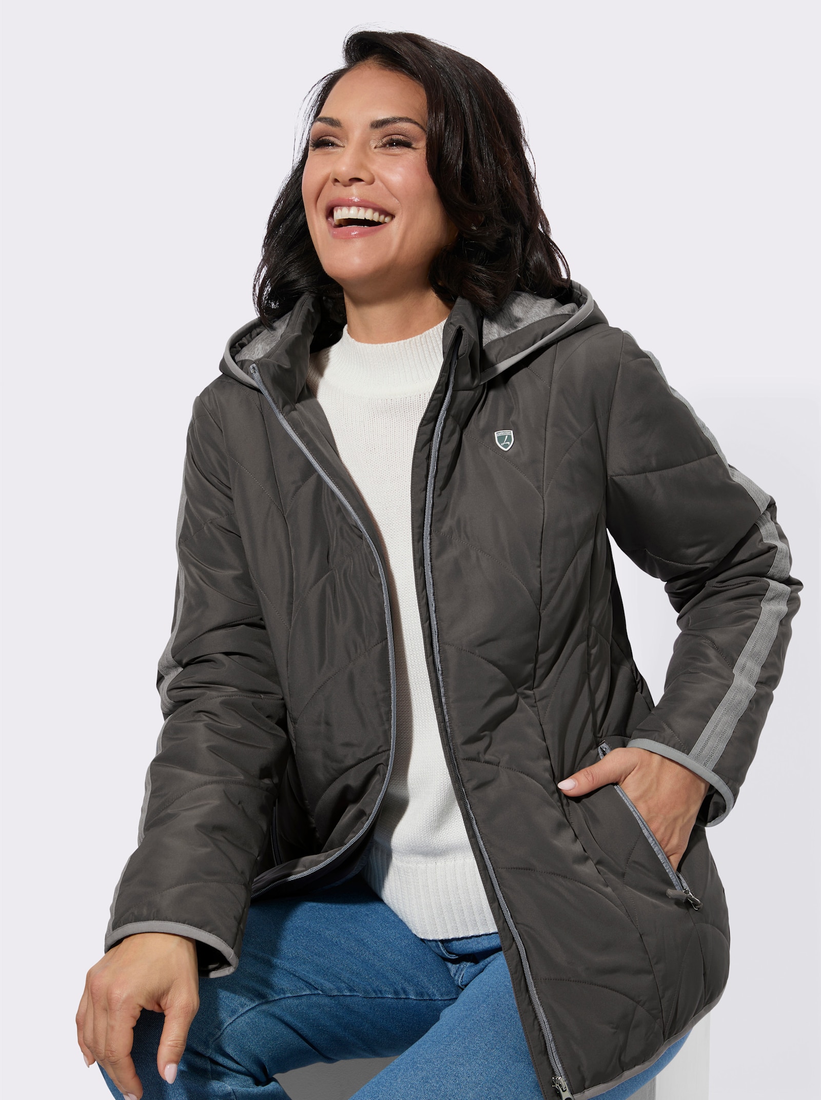 Steppjacke mit Innentasche - graphit