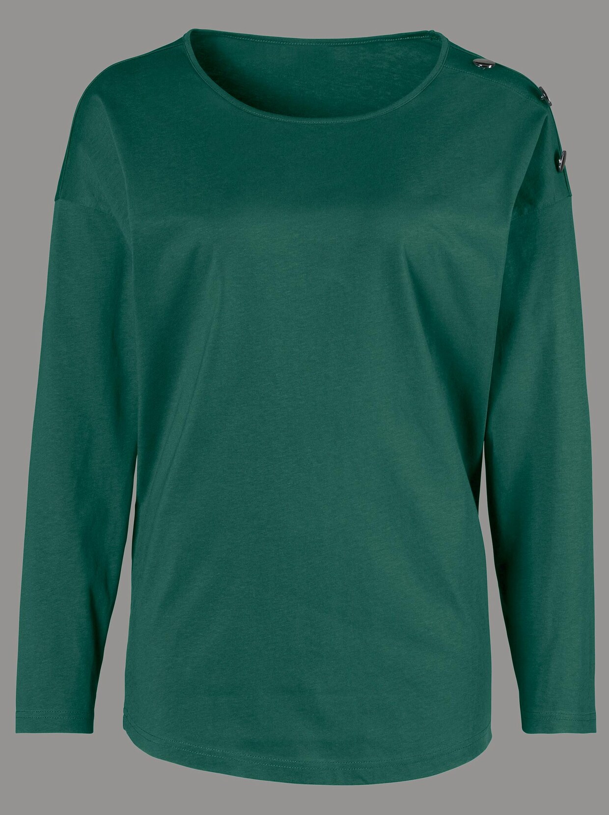 Langarmshirt - tannengrün