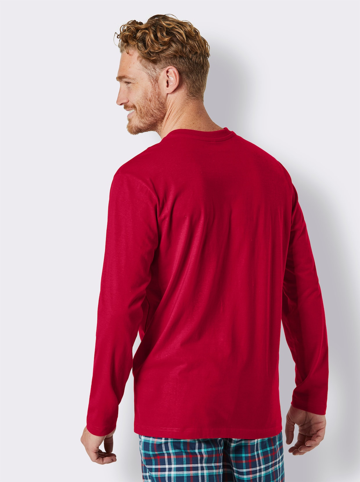 wäschepur men Schlafanzug-Shirt - rot