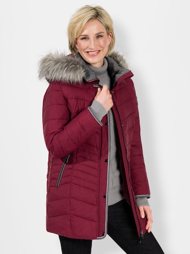 Steppjacke mit figurformenden Nähten - bordeaux