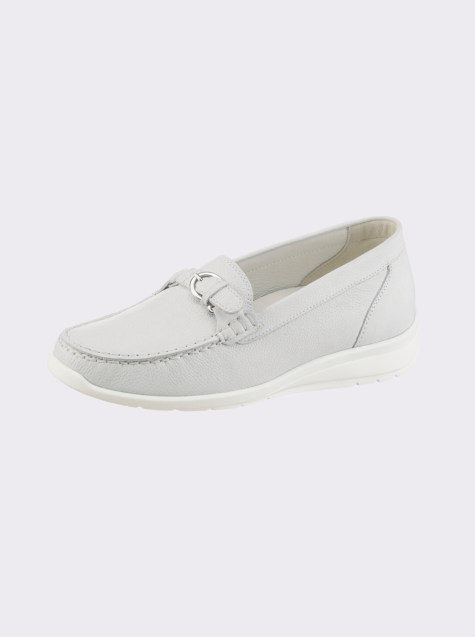 Waldläufer Slipper van nubuckleer - ecru