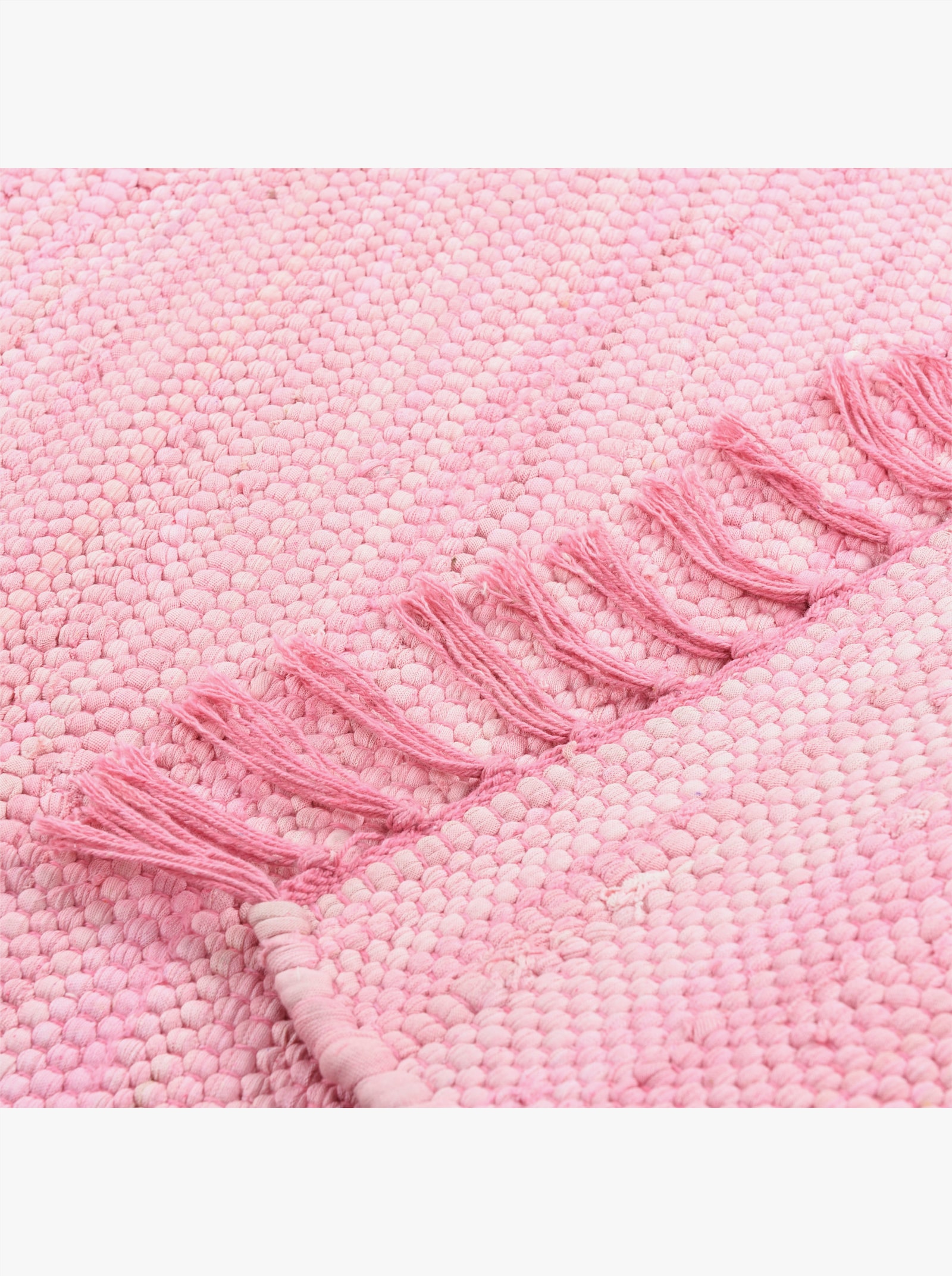 Theko Handwebteppich - rosa