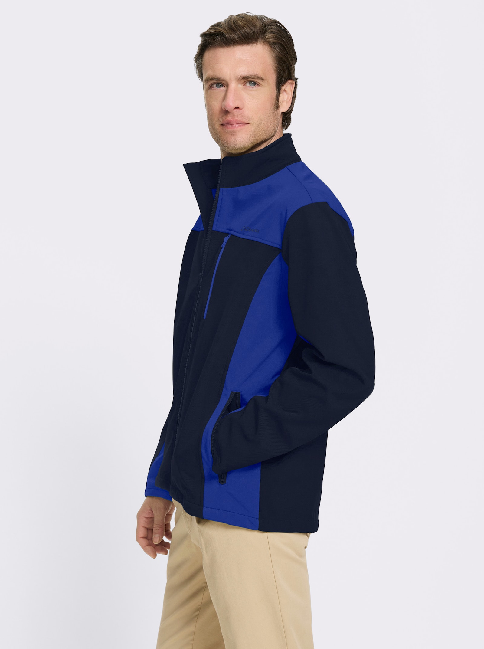 Catamaran Softshelljacke mit Fleece gefüttert - marine-royalblau