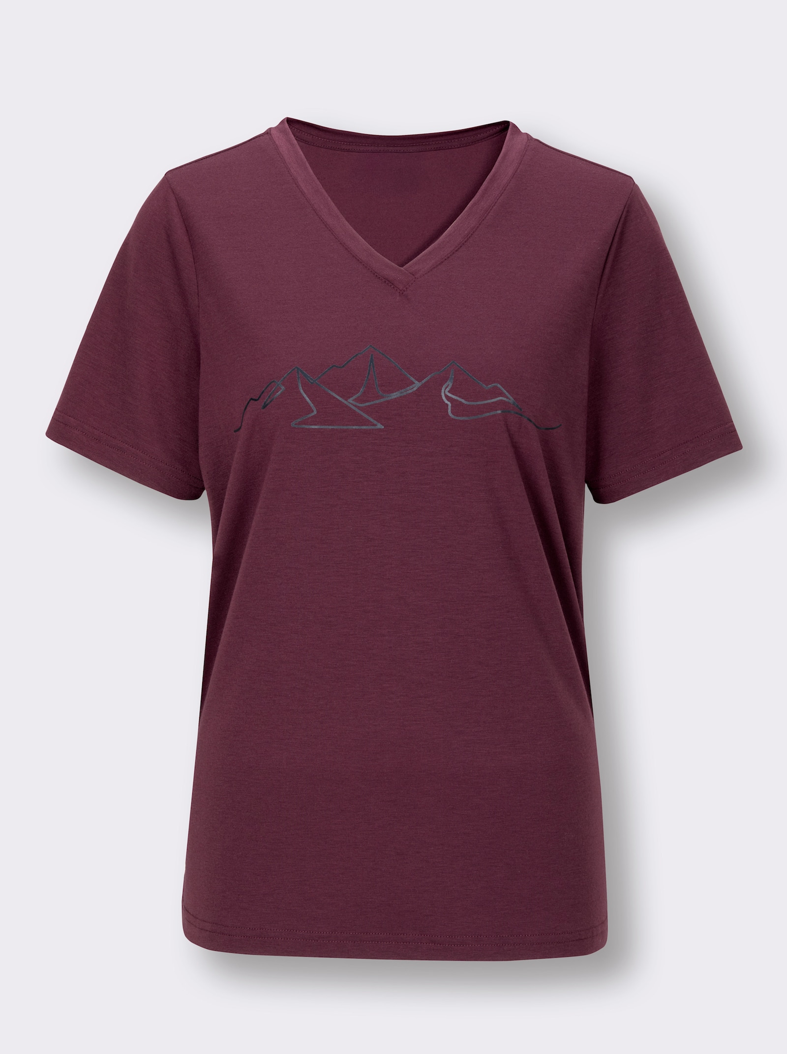 Catamaran Sports Funktionsshirt mit Seitenschlitzen - burgund