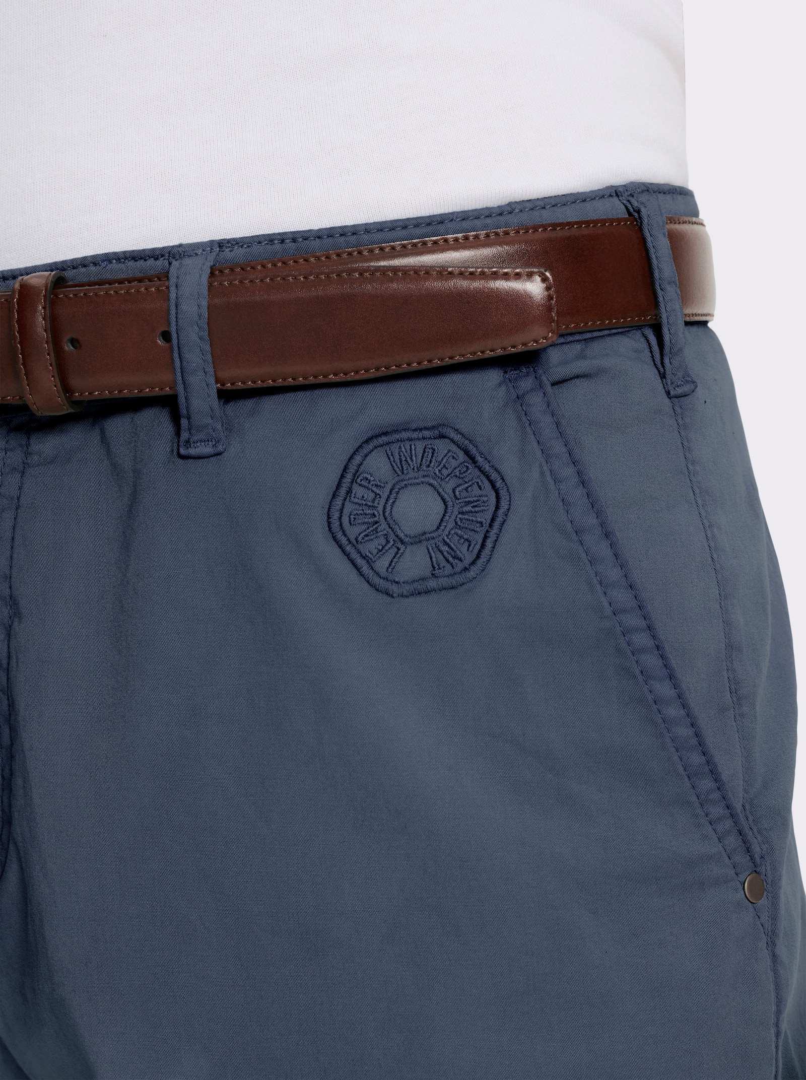 Marco Donati Bermudas aus Twill-Qualität - rauchblau