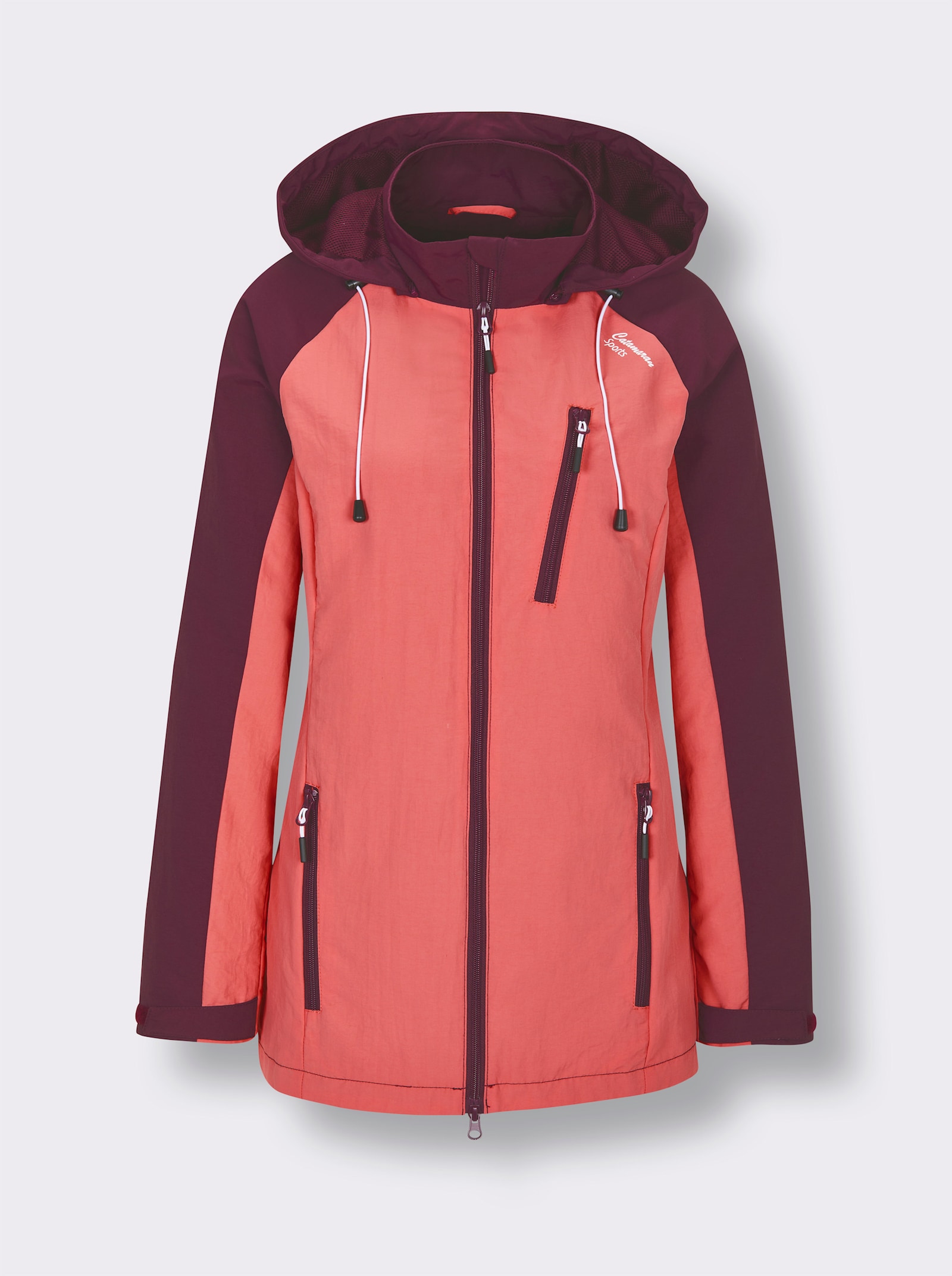 Catamaran Sports Funktionsjacke mit 1 Reissverschluss-Innentasche - grapefruit-burgund