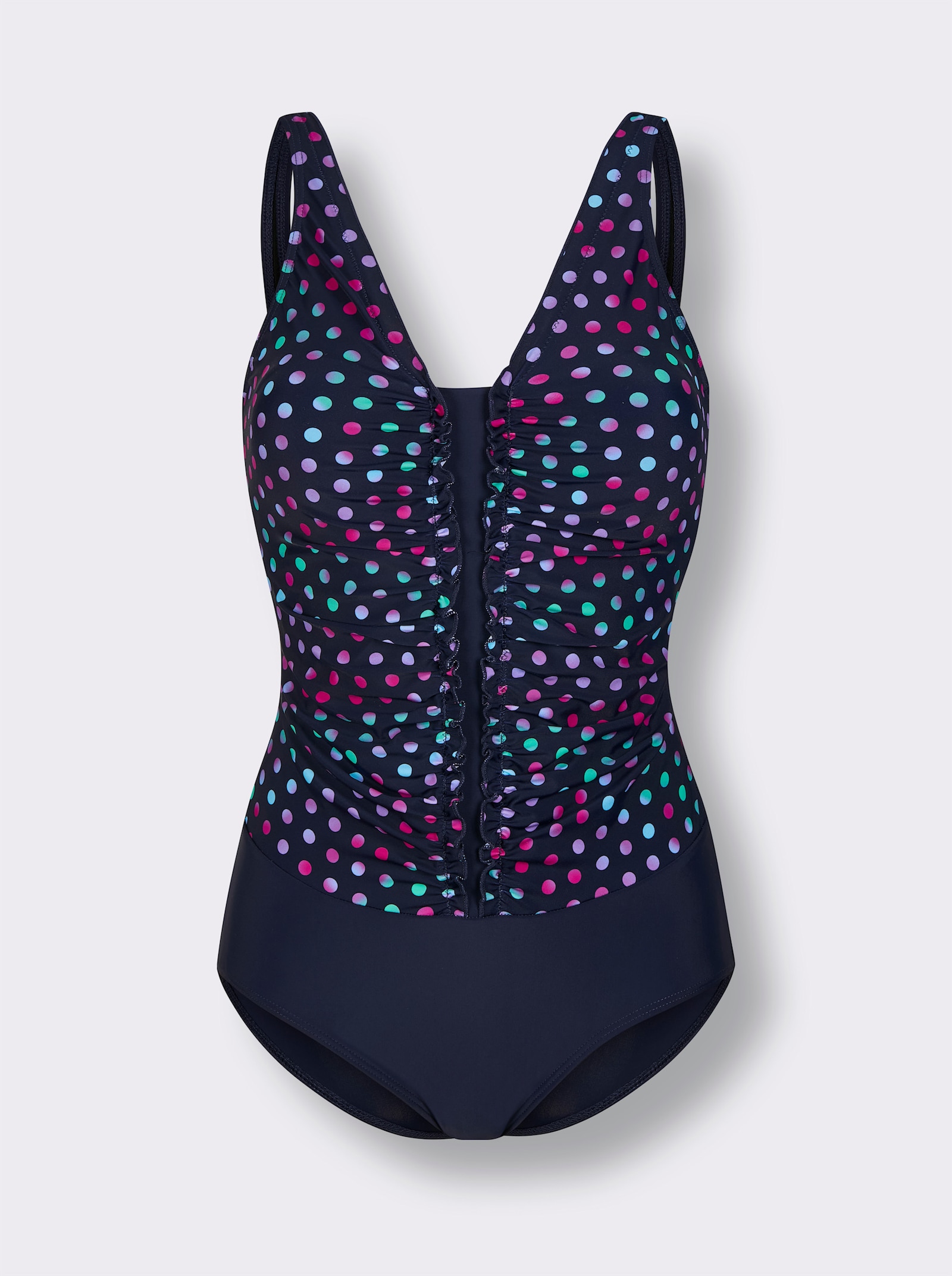 feel good Badeanzug - marine-magenta-bedruckt