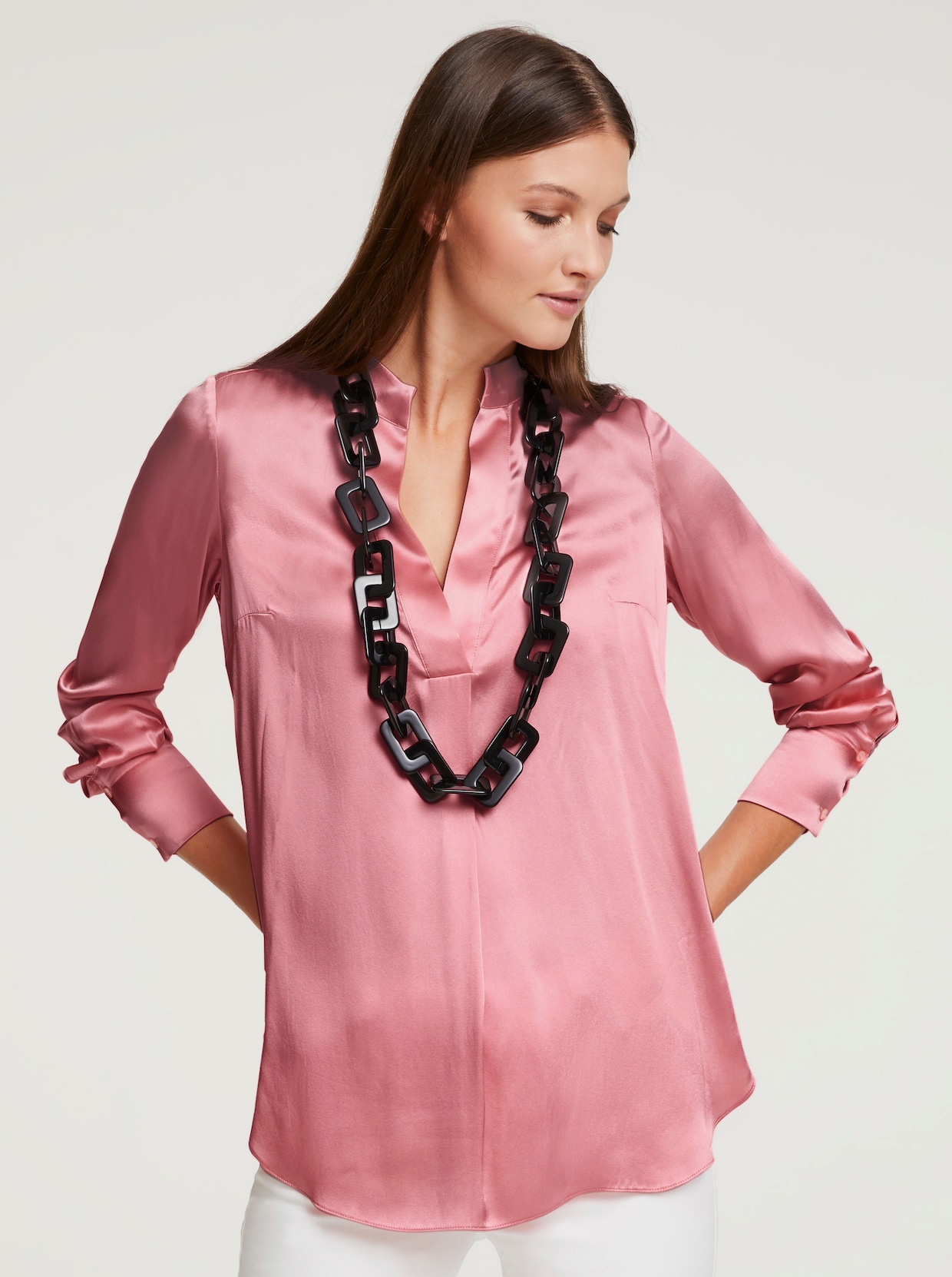 heine Zijden blouse - rozenkwarts