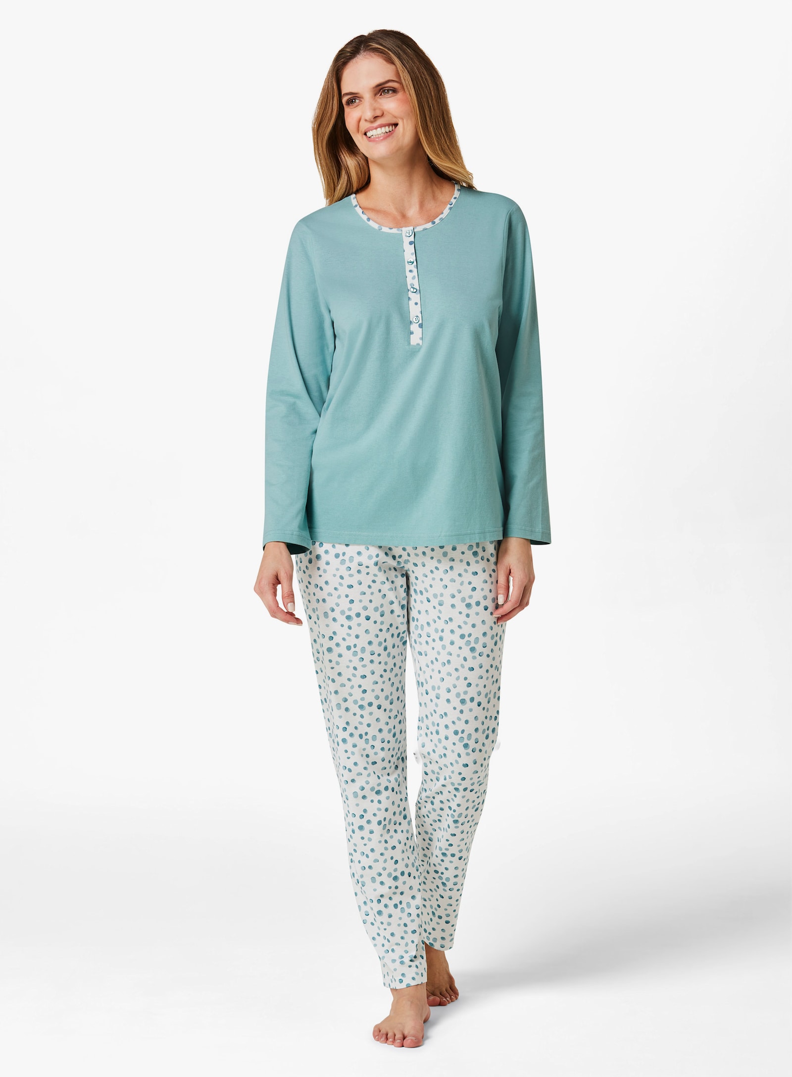 Ascafa Pyžama ke kombinování - mátová-potisk