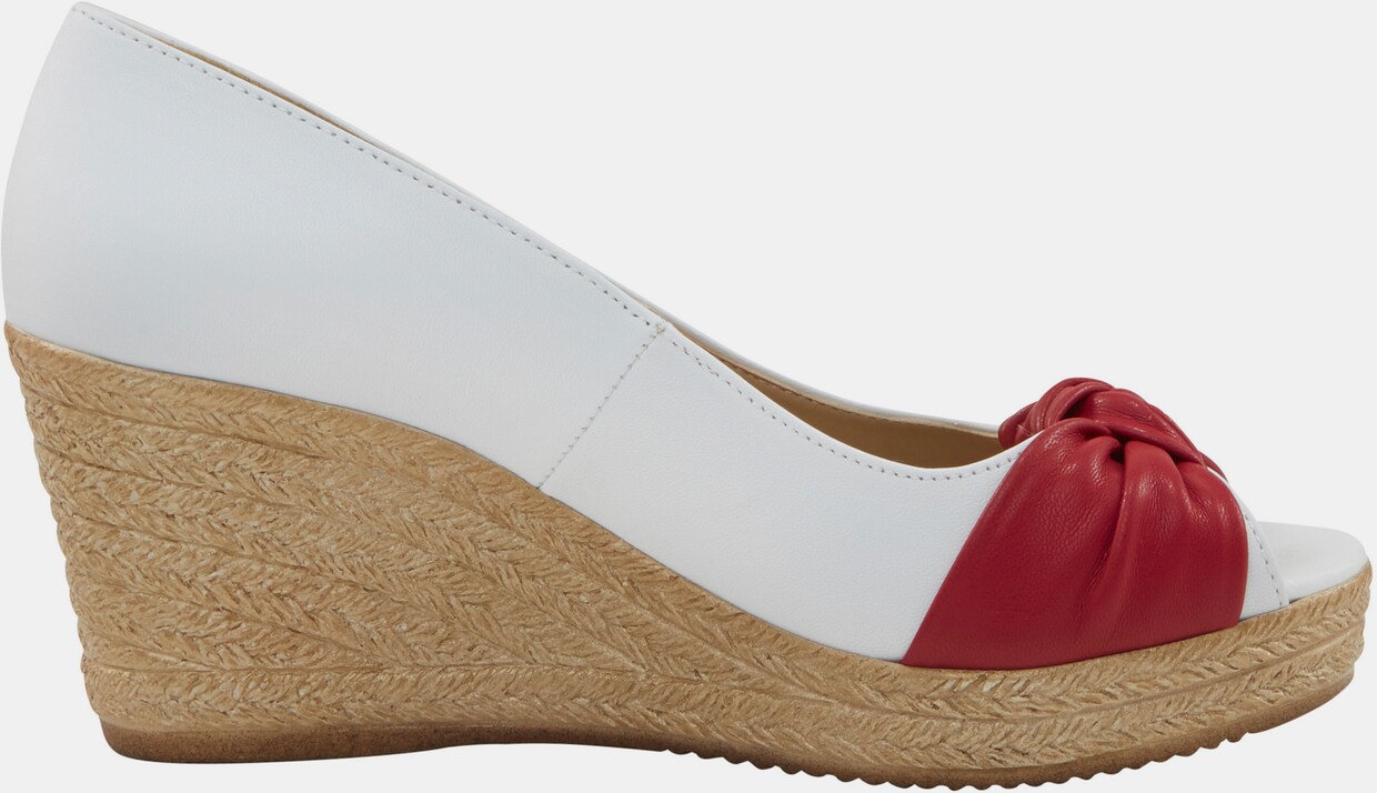 heine Peeptoe - weiß-rot