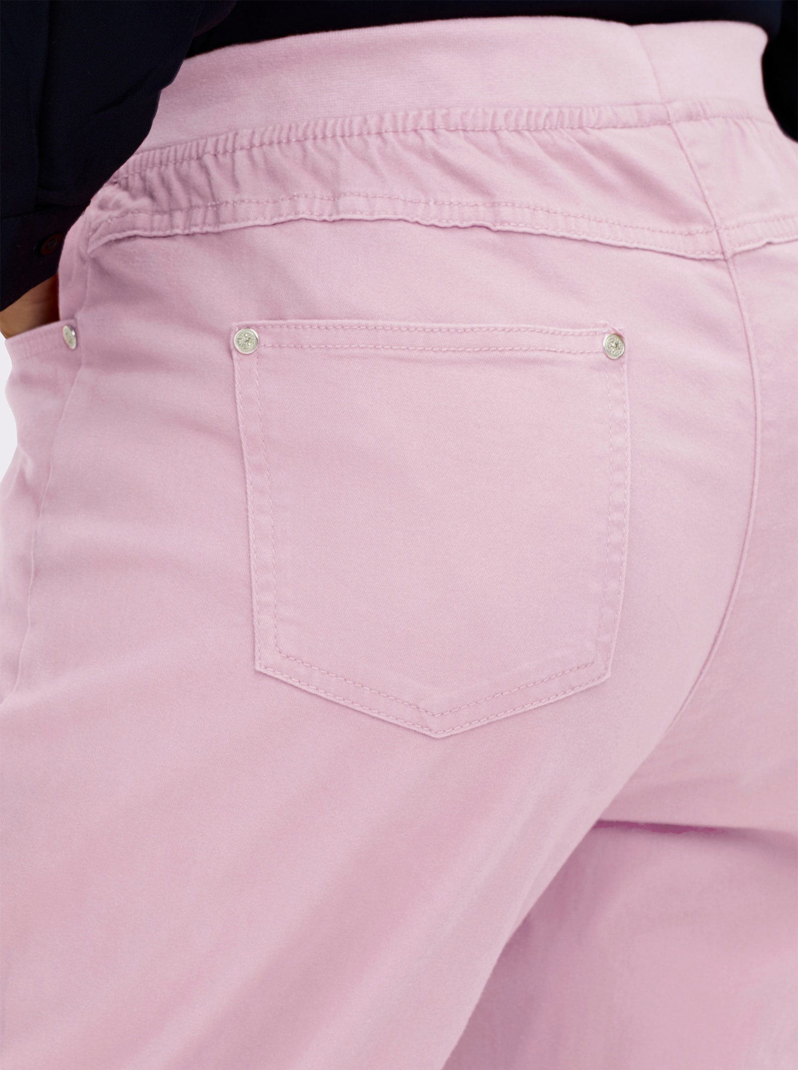 7/8-Jeans mit Jersey-Bund in softer Qualität - rosé