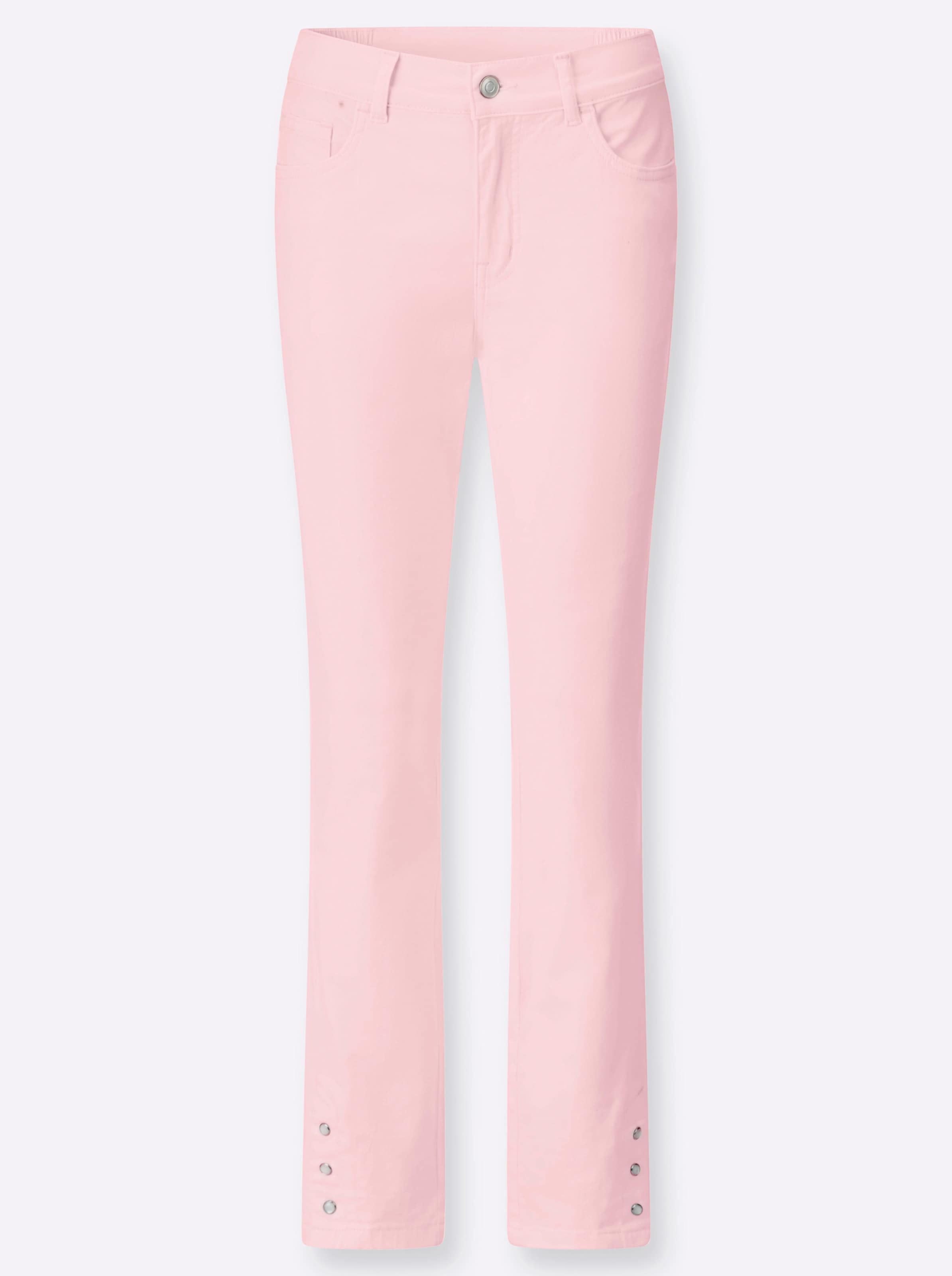 Classic Basics Damen Rosa Bequeme Jeans Gr. 48, Normalgrößen, (Hellrosé), 97% Baumwolle, 3% Elasthan, Unifarben, Lang, Jeans - Bild 2