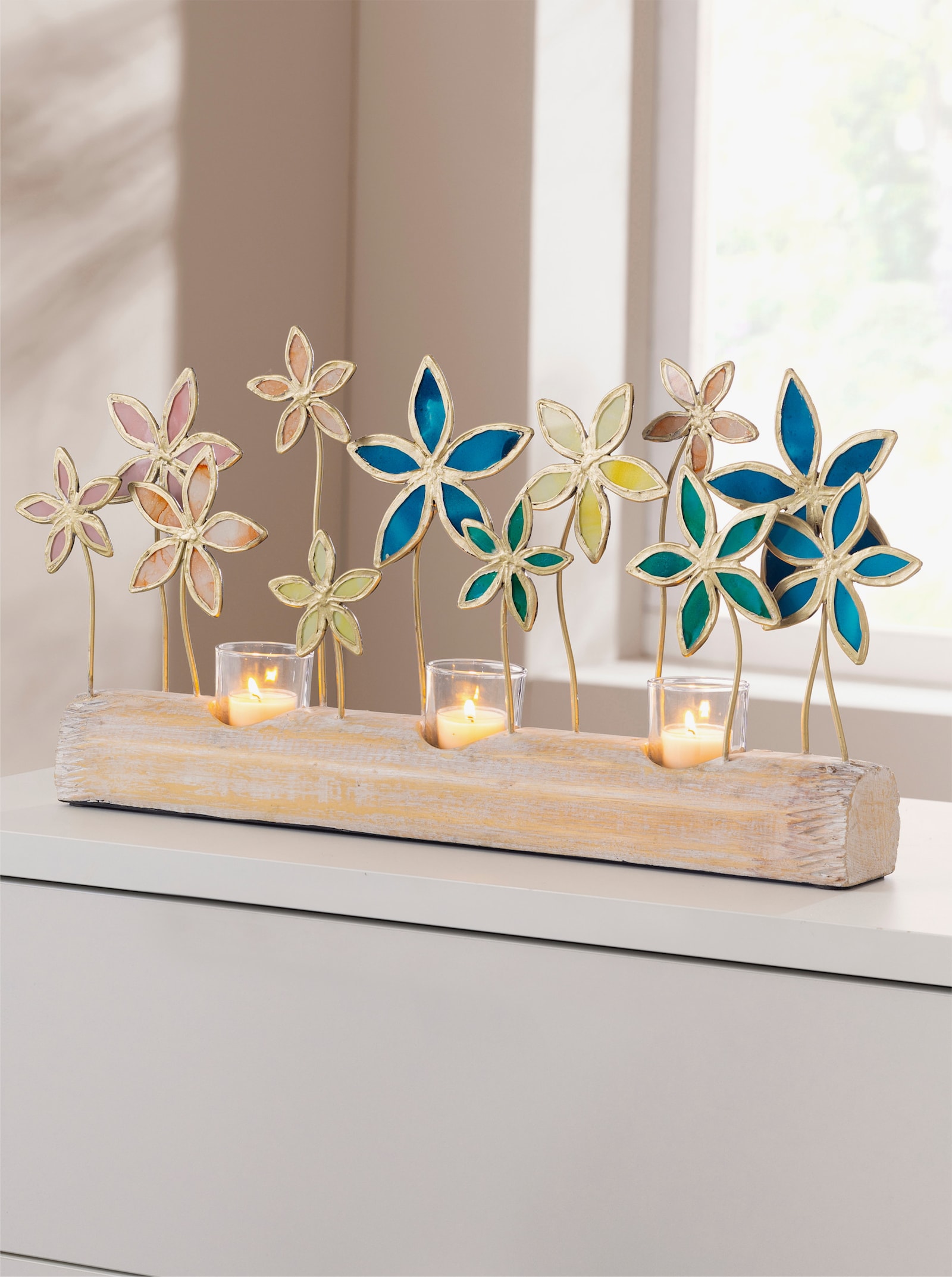 heine home Kerzenhalter - natur-bunt