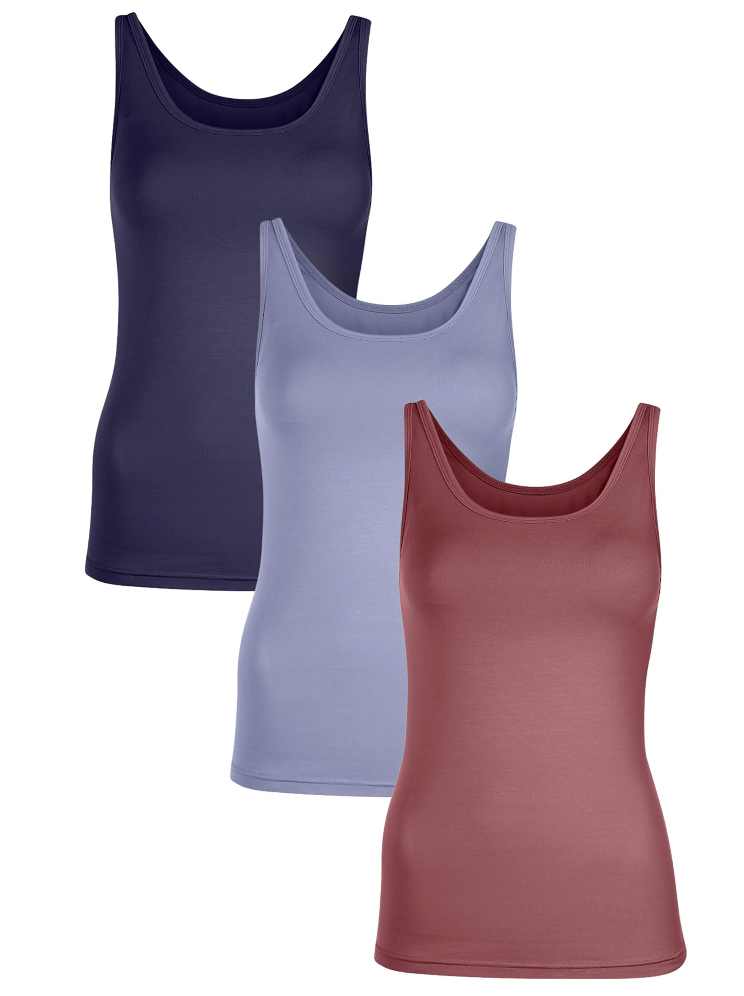 Achseltop - bleu + marine + bordeaux