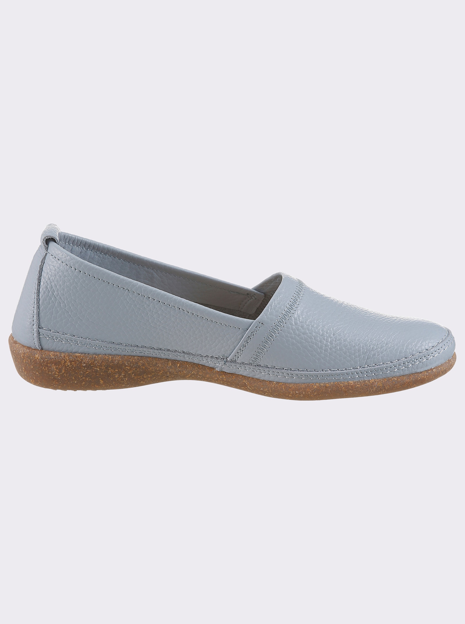 airsoft modern+ Slipper aus Glattleder - hellblau