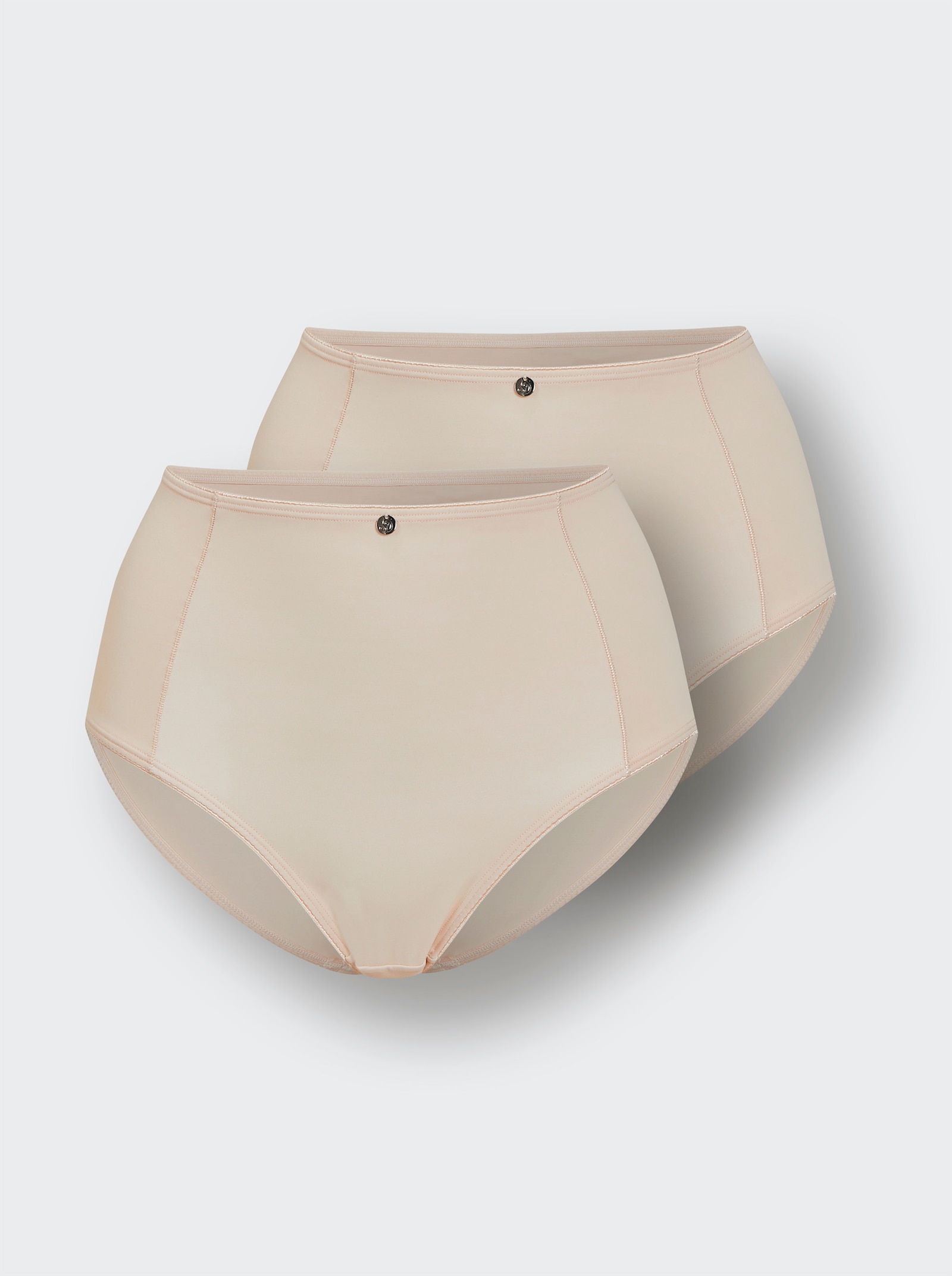 wäschepur Hüftslip mit leicht glänzender Naht - 2x elfenbein