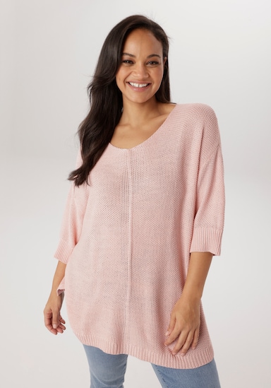 Aniston PLUS Strickpullover - puderrosa