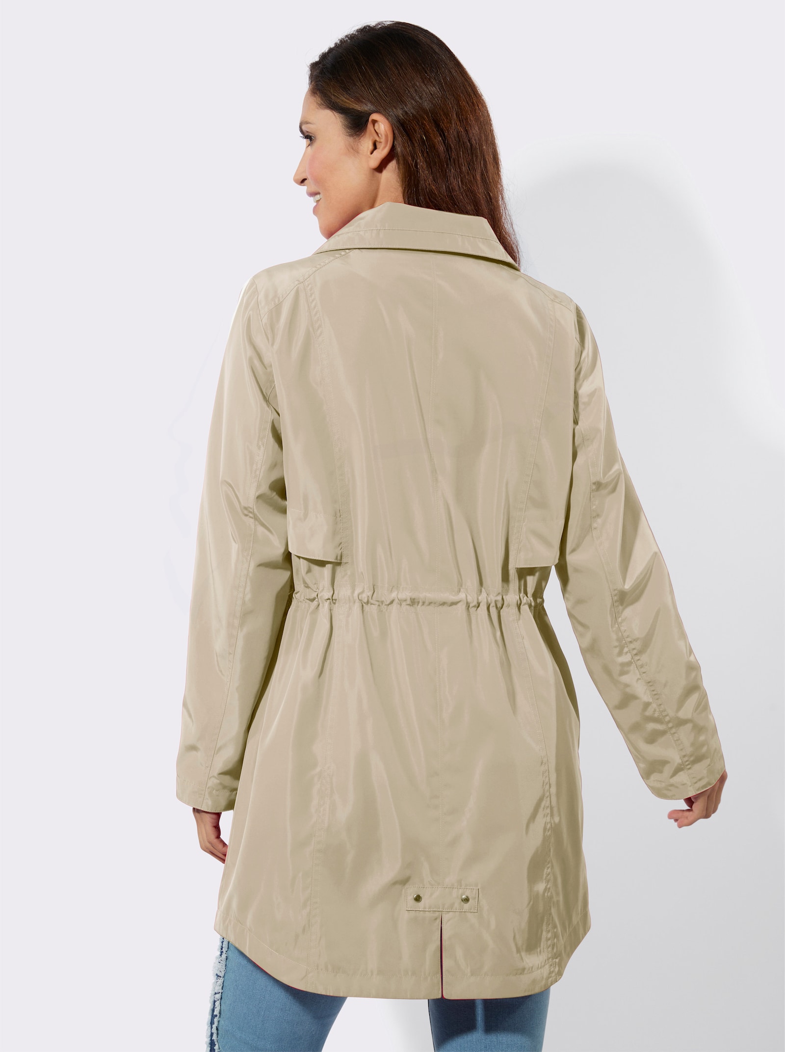 Parka in matt-schimmernder Qualität - sand