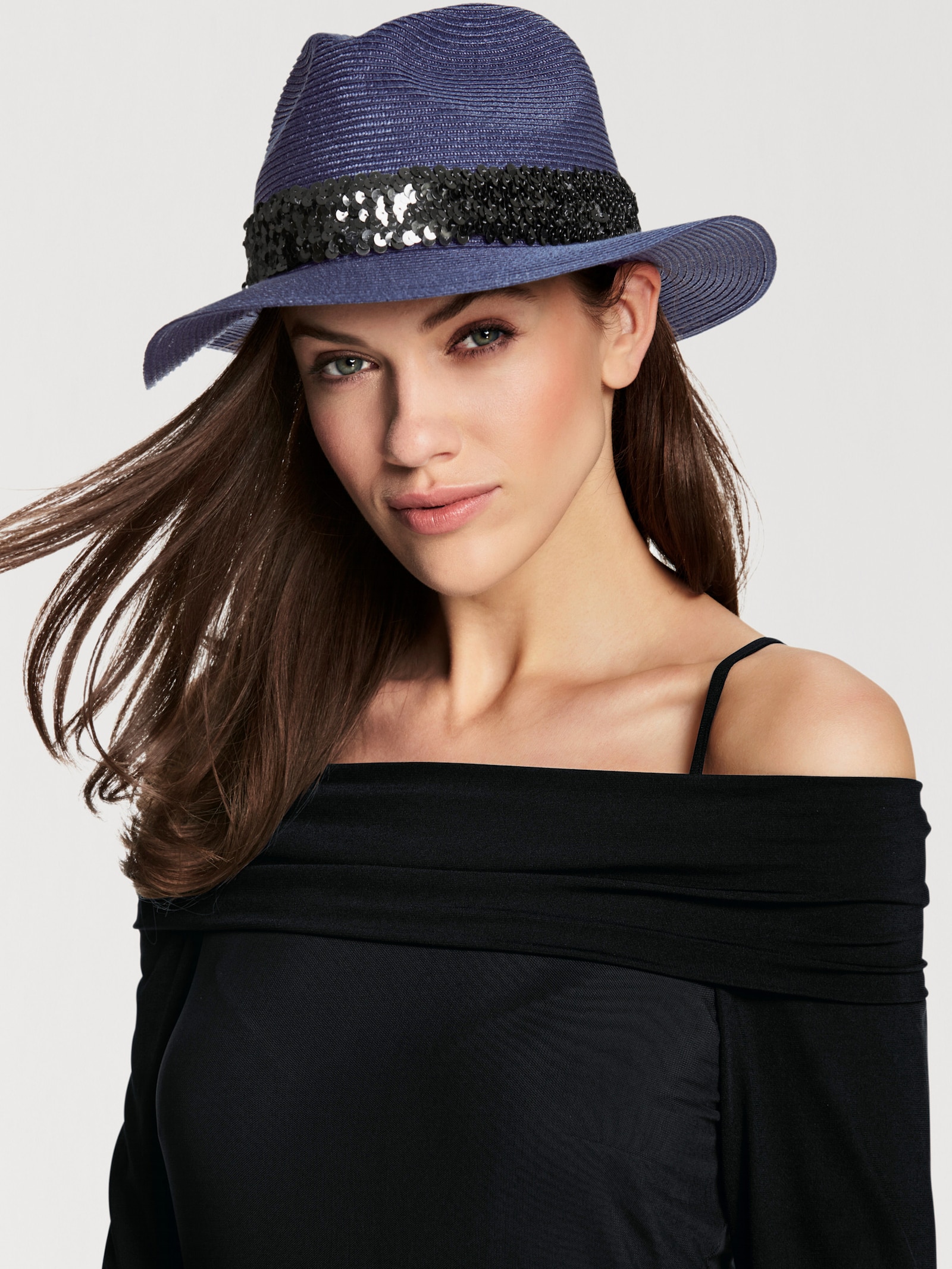 heine Overall met carmenhals - zwart