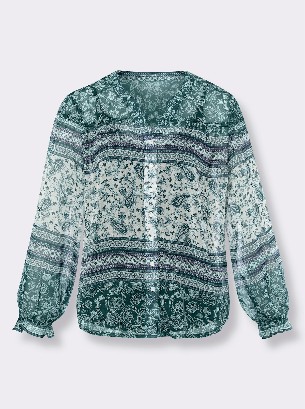 heine Blouse met print - petrol/champagne bedrukt