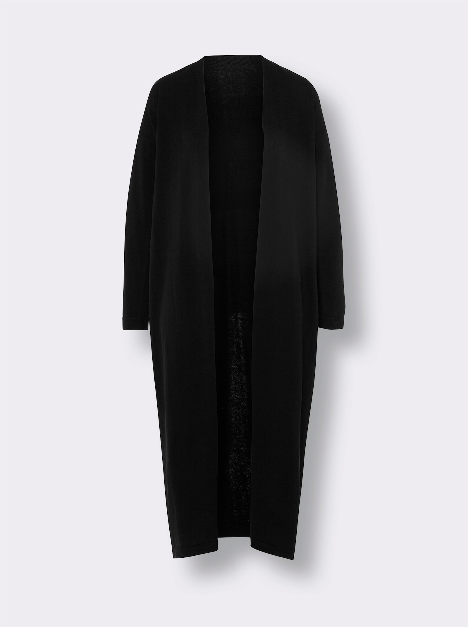 heine Longstrickjacke aus reiner Baumwolle - schwarz