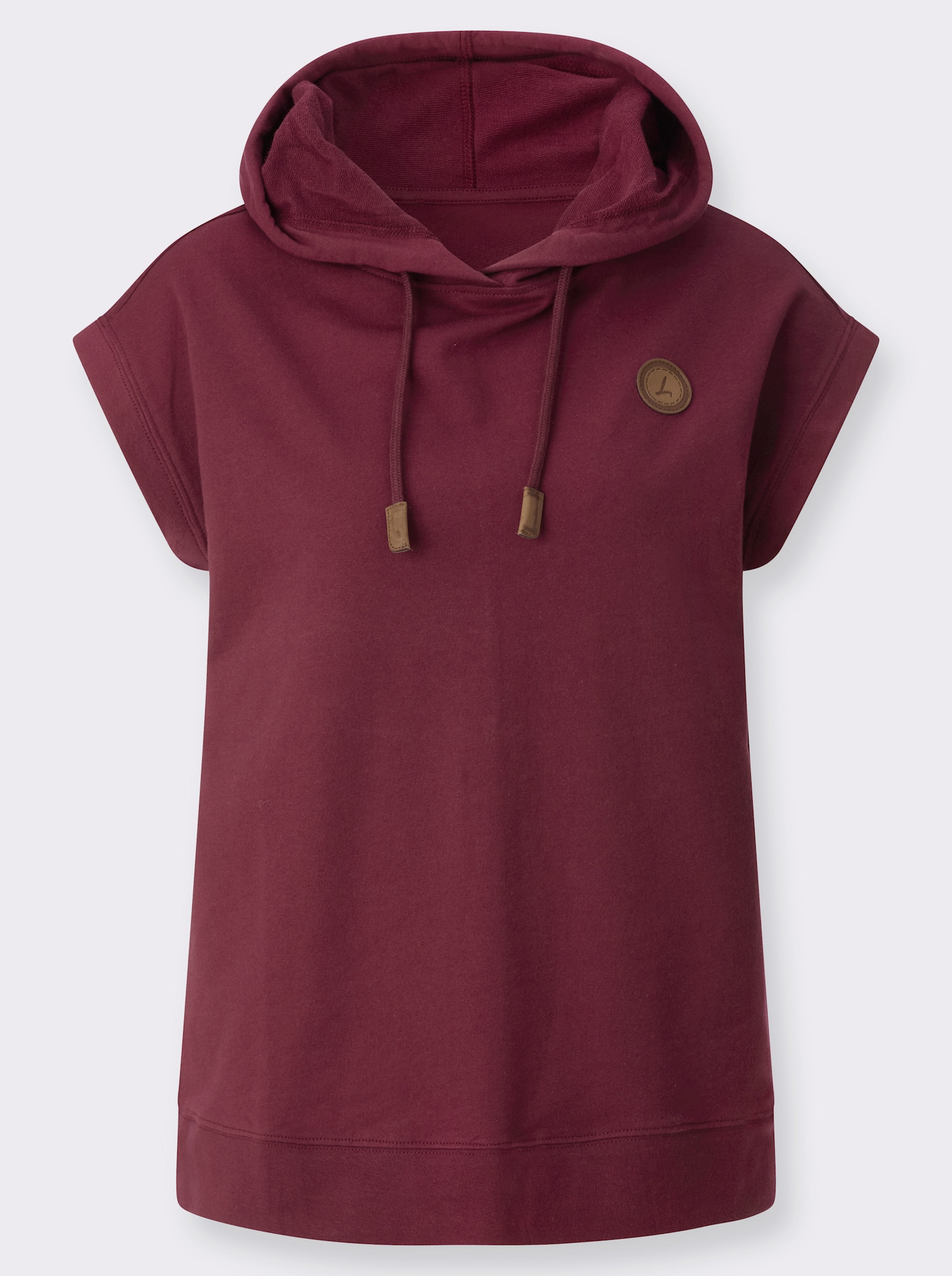 Kapuzenshirt mit Tunnelzug - bordeaux