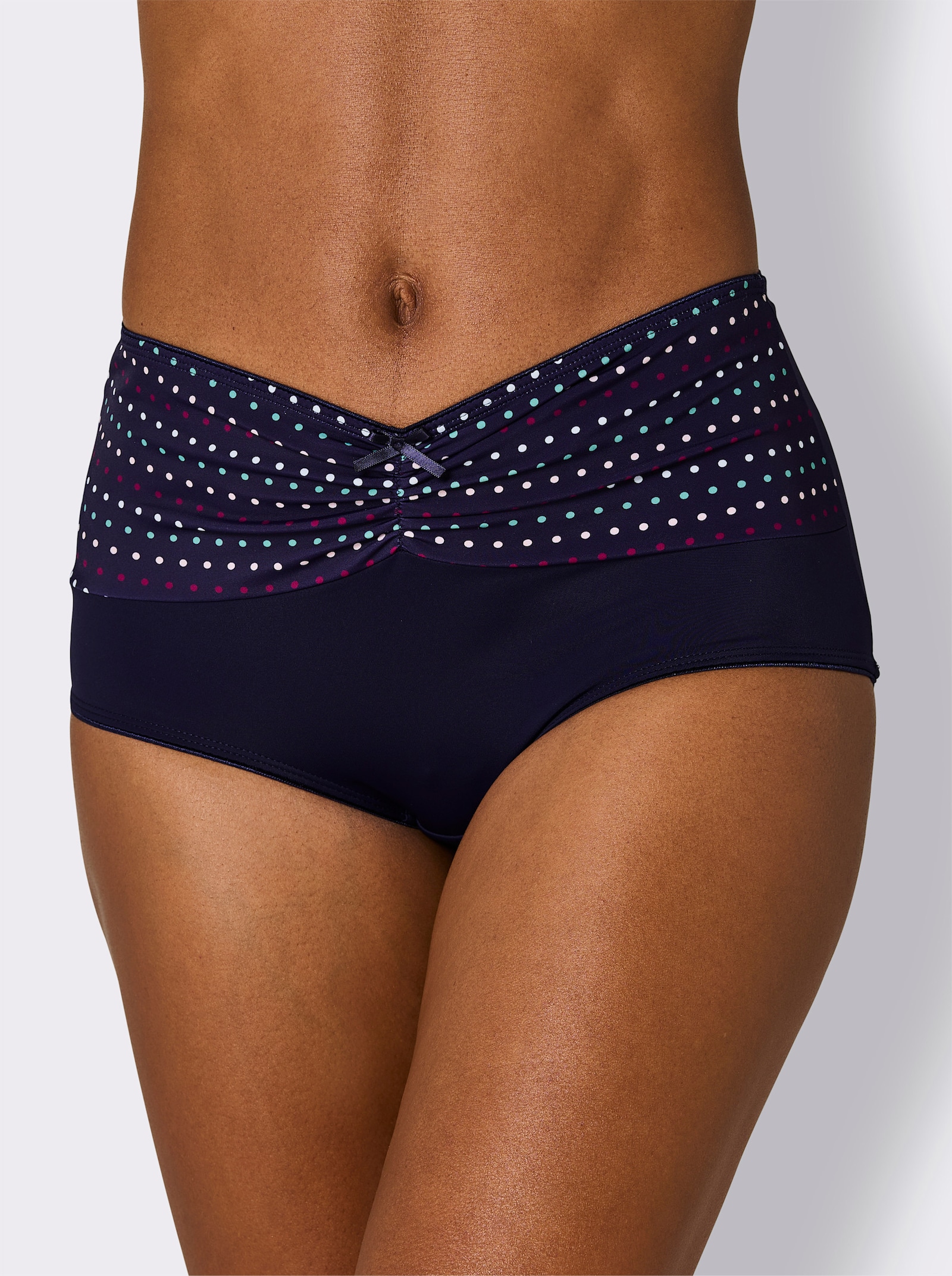 wäschepur Hipster met stipjesprint - marine geprint