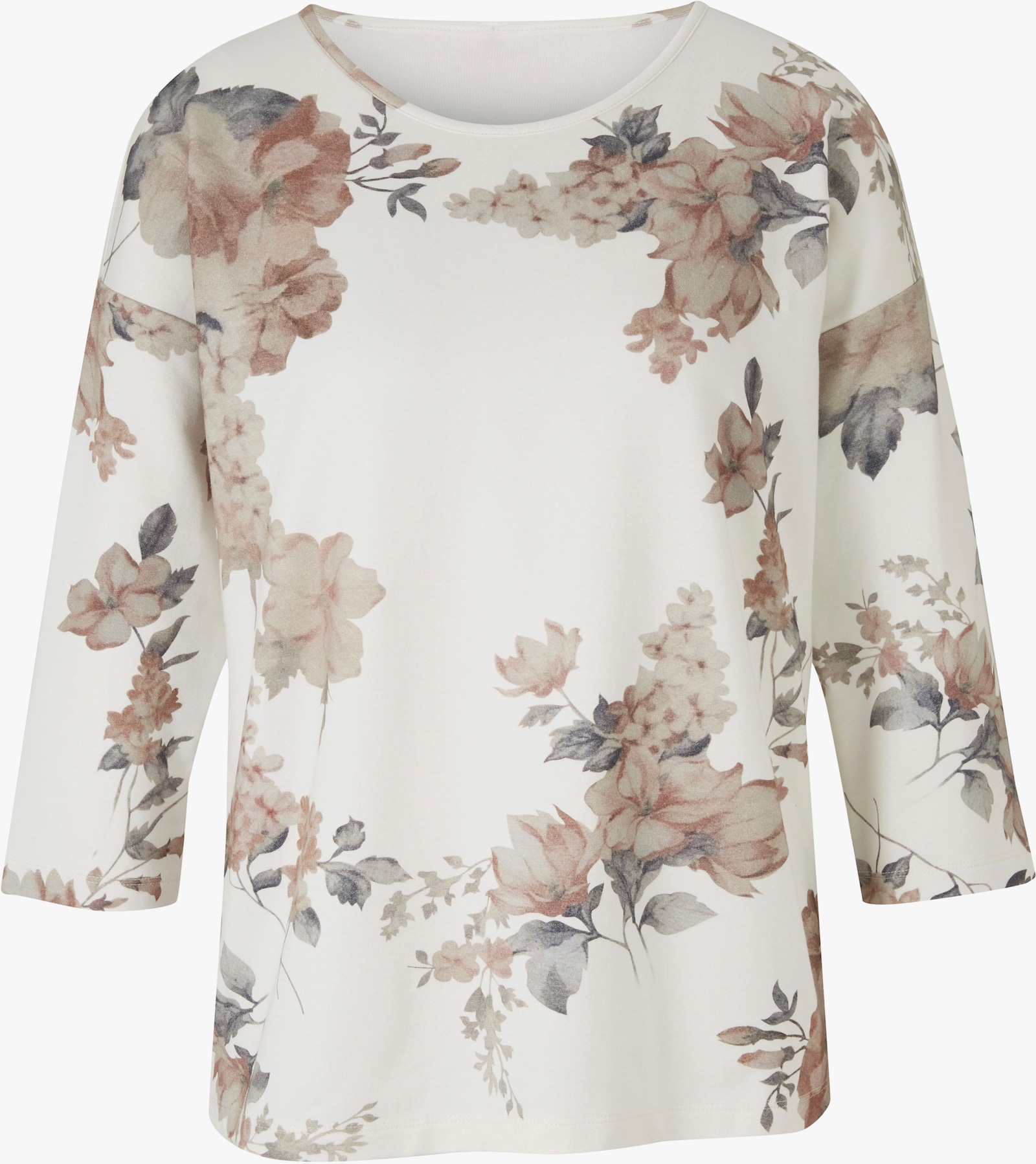 heine 3/4-Arm-Shirt mit floralem Druck - softrose