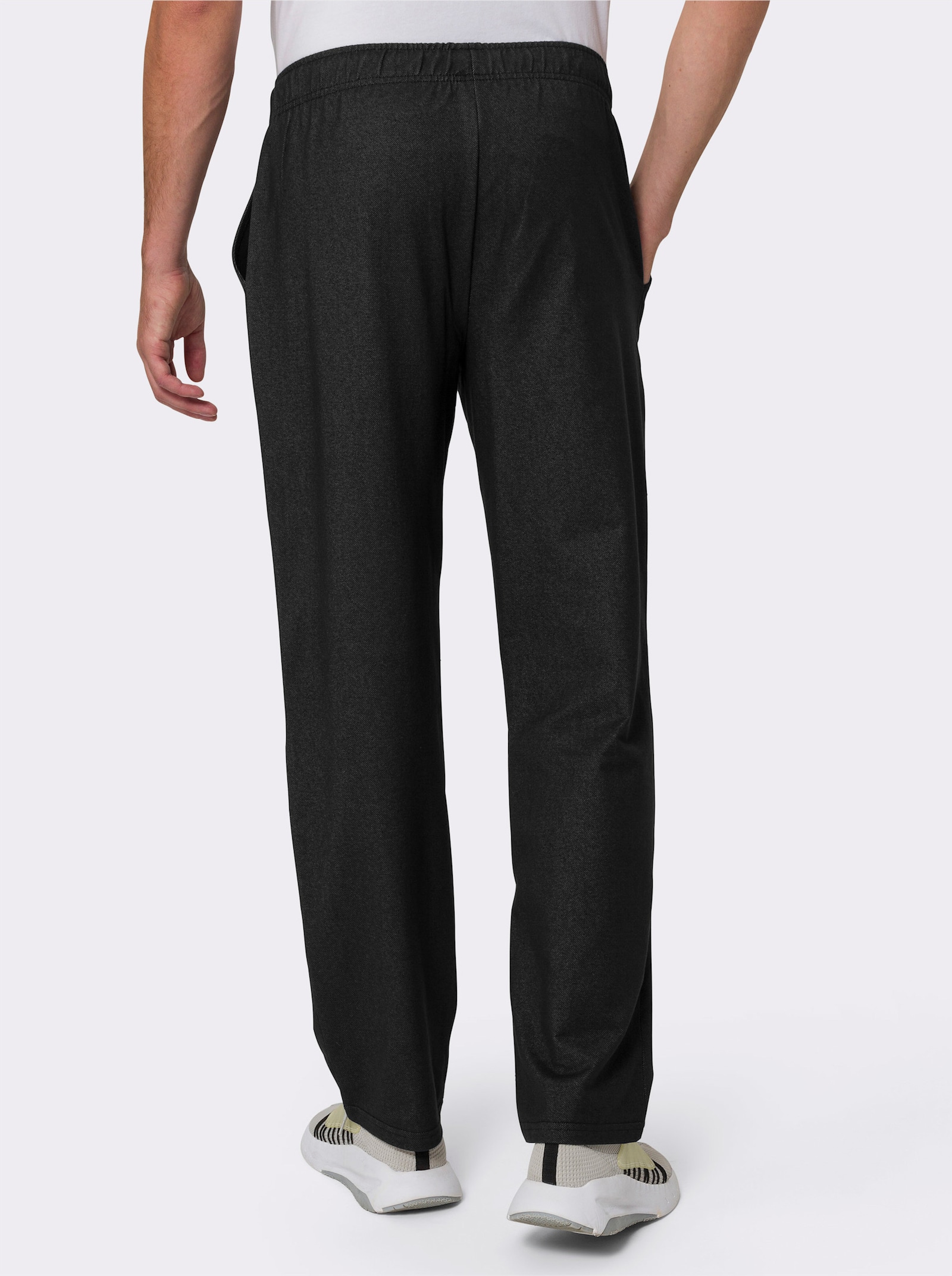 Freizeithose in Denim-Optik - black denim