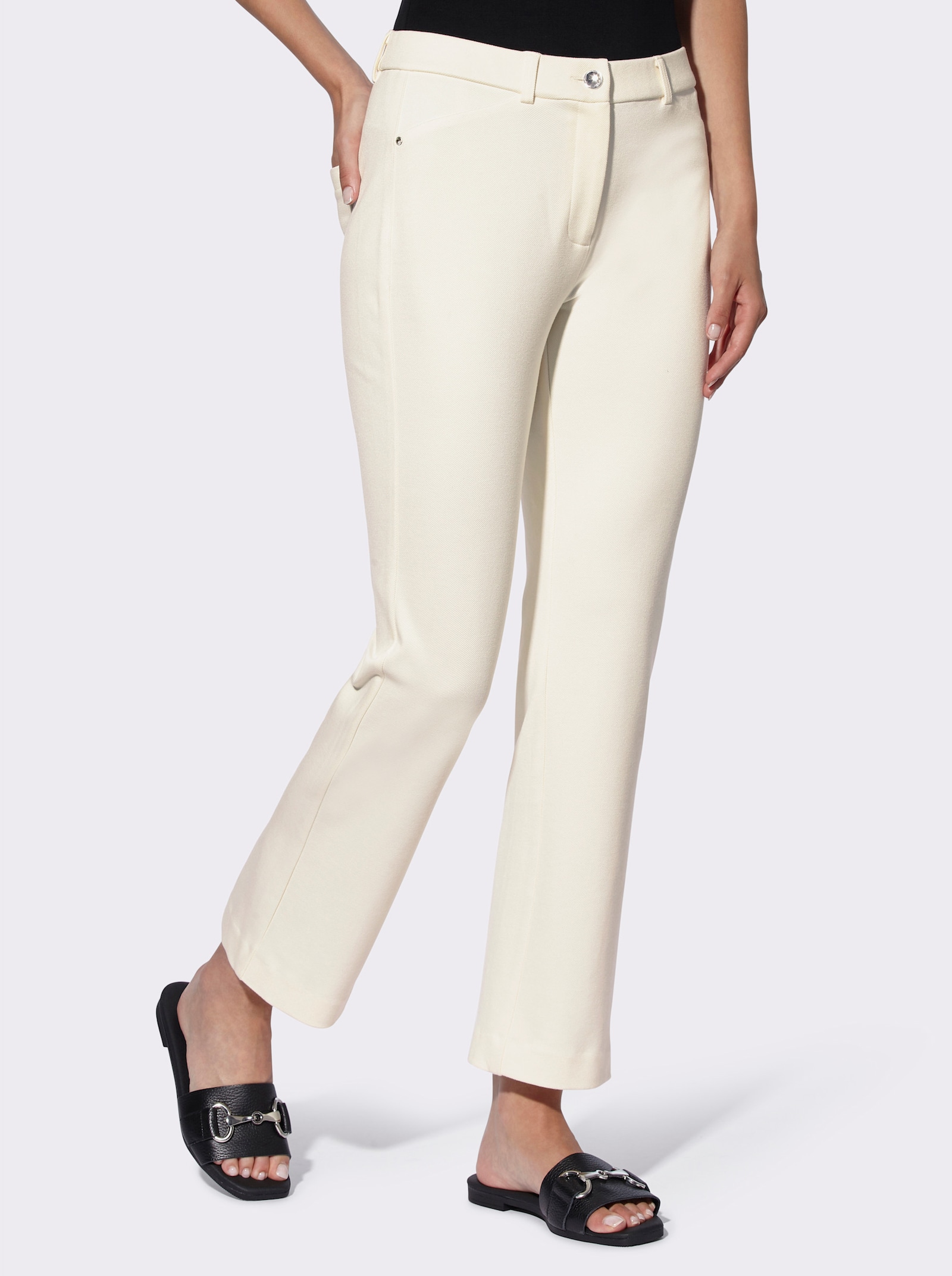 heine Pantalon en jersey avec poches arrière - couleur ivoire