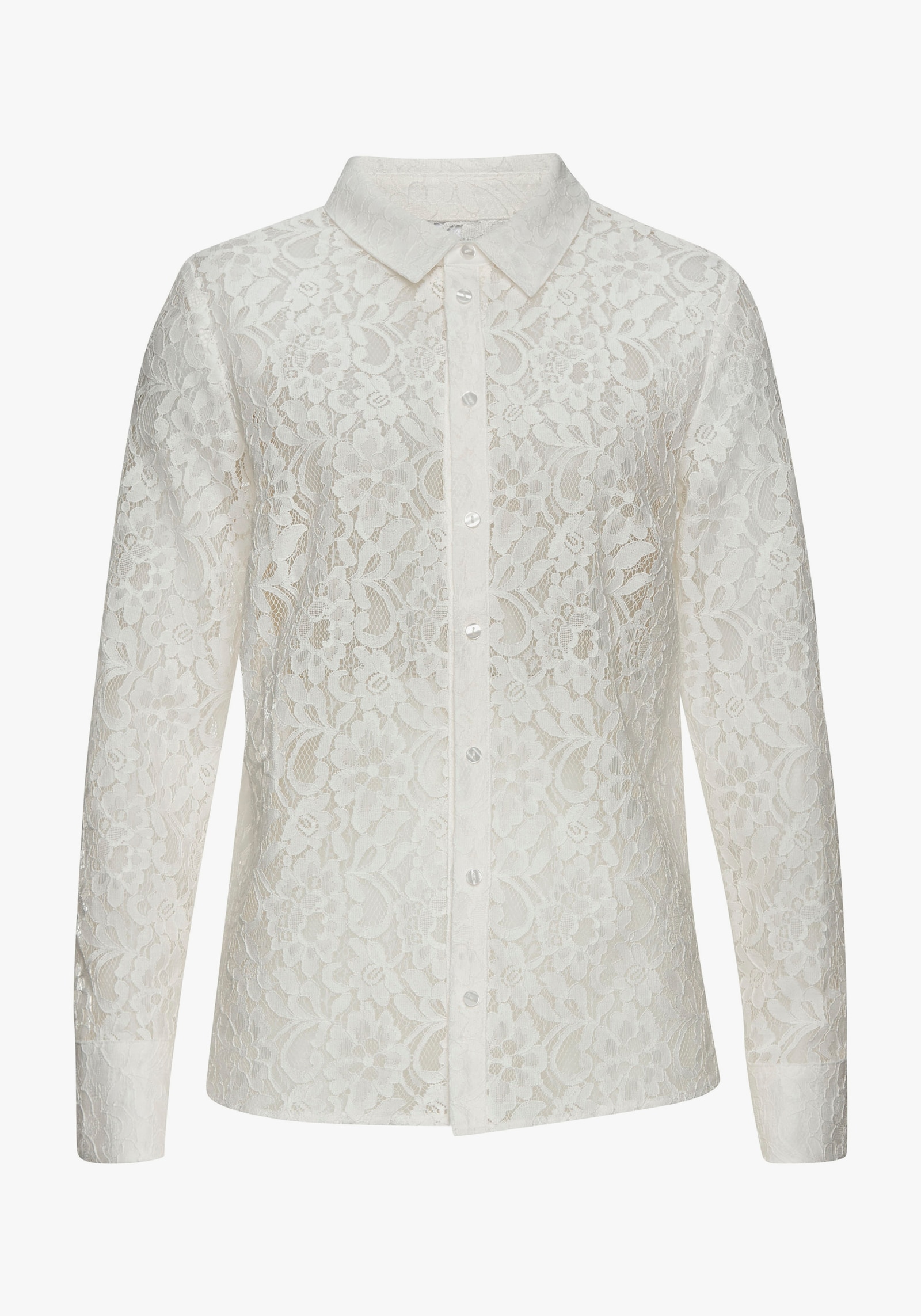 LASCANA Chemisier en dentelle - blanc