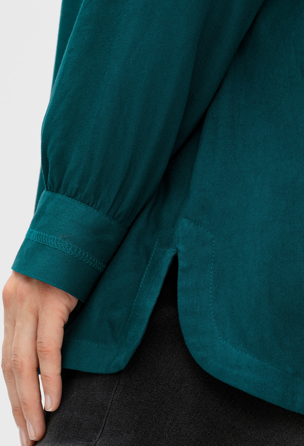 sheego Klassische Bluse - petrol