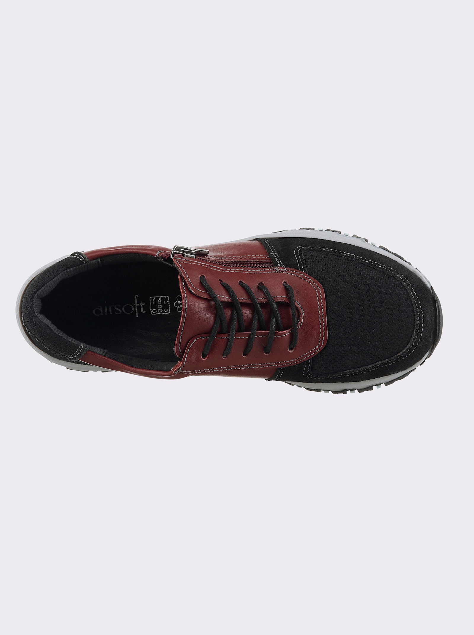 airsoft modern+ Veterschoen met ritssluiting opzij - bordeaux